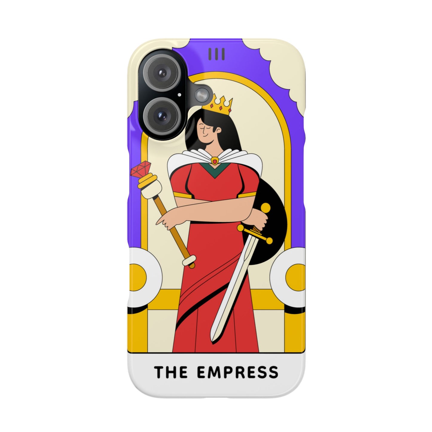 Tarot Empress Slim Phone Case — The Empress Card Design, Feminine Protective Phone Cover