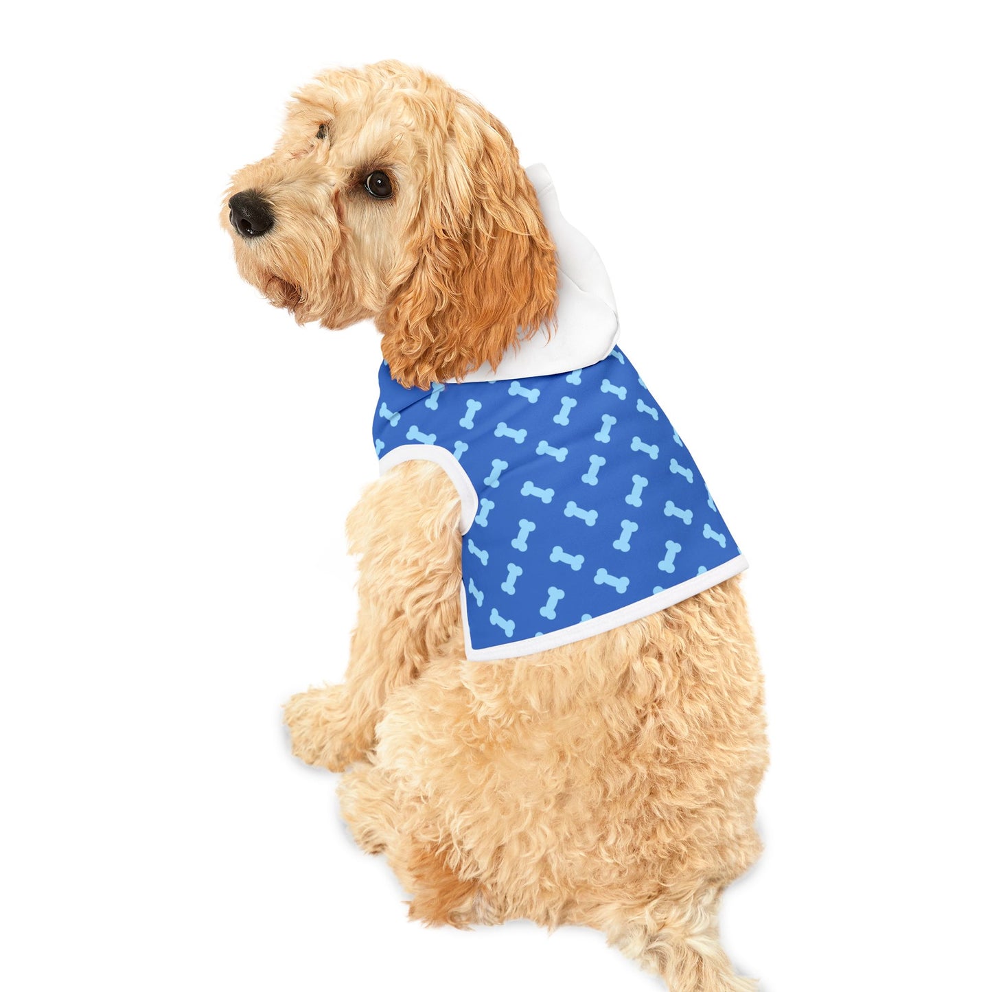 Dog Lover's Blue Bone Pattern Pet Hoodie