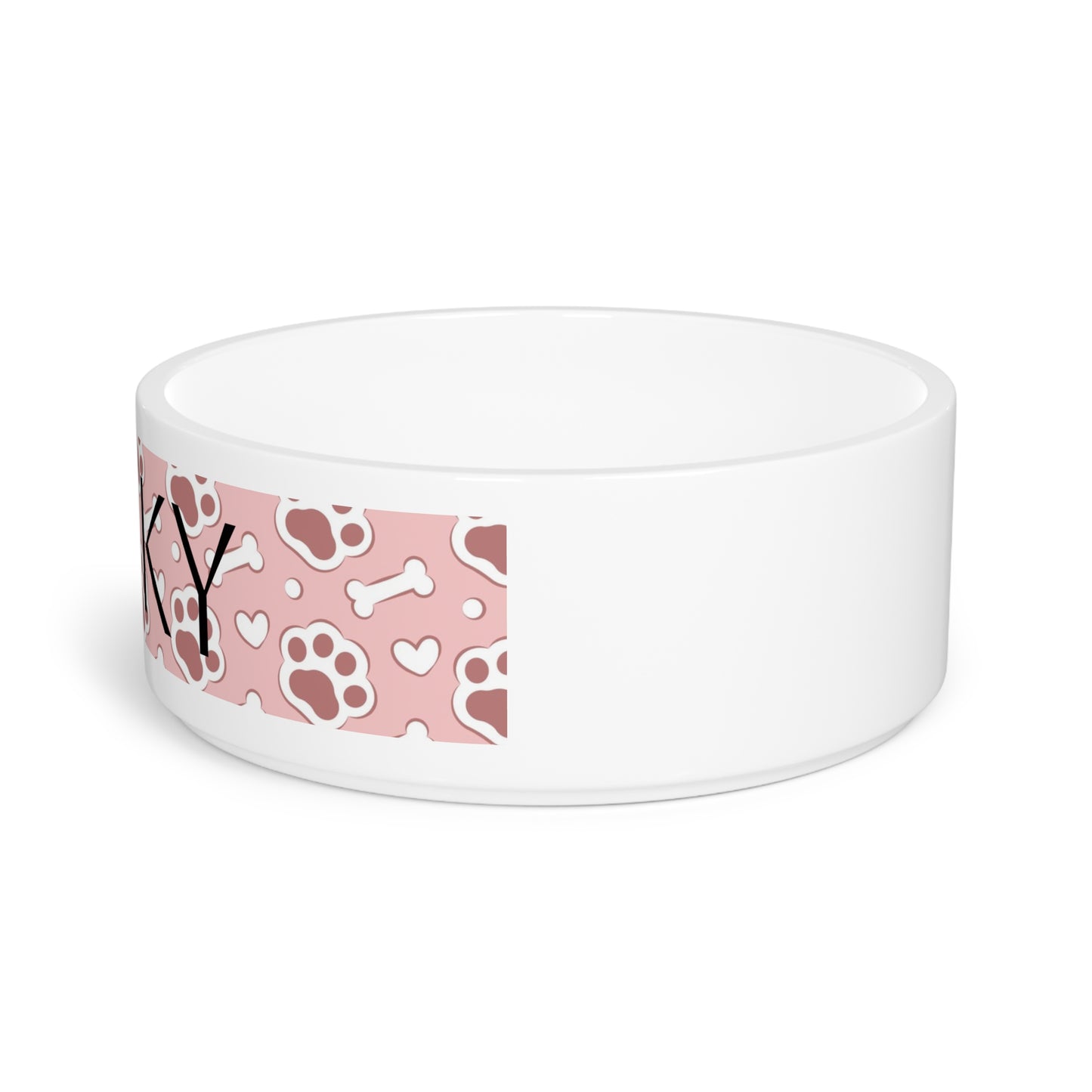 Personalized Lucky Pet Bowl for Dogs and Cats - Paw Print Design