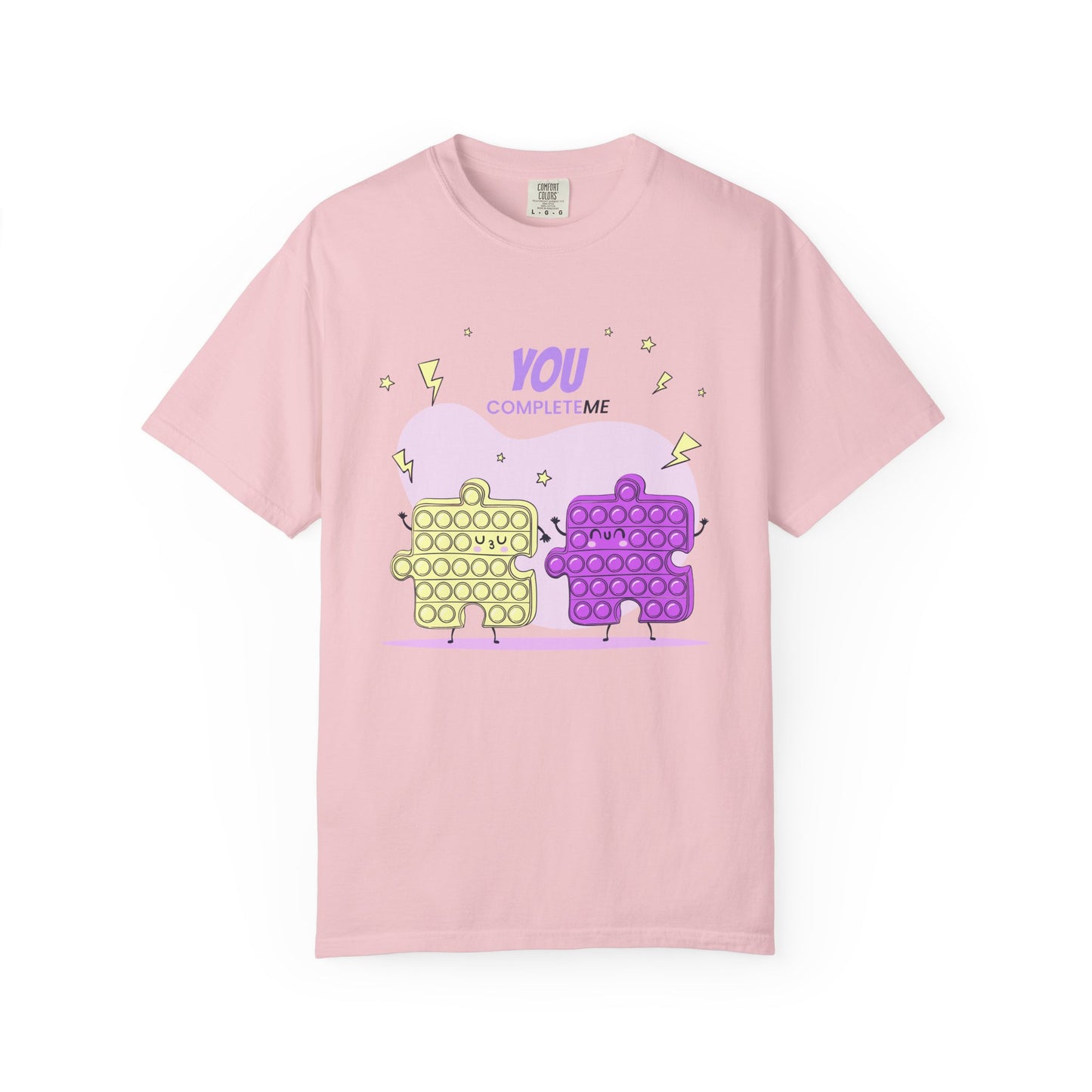 Puzzle Pop Fidget Tee — "You Complete Me" Cute Matching Puzzle Piece Shirt