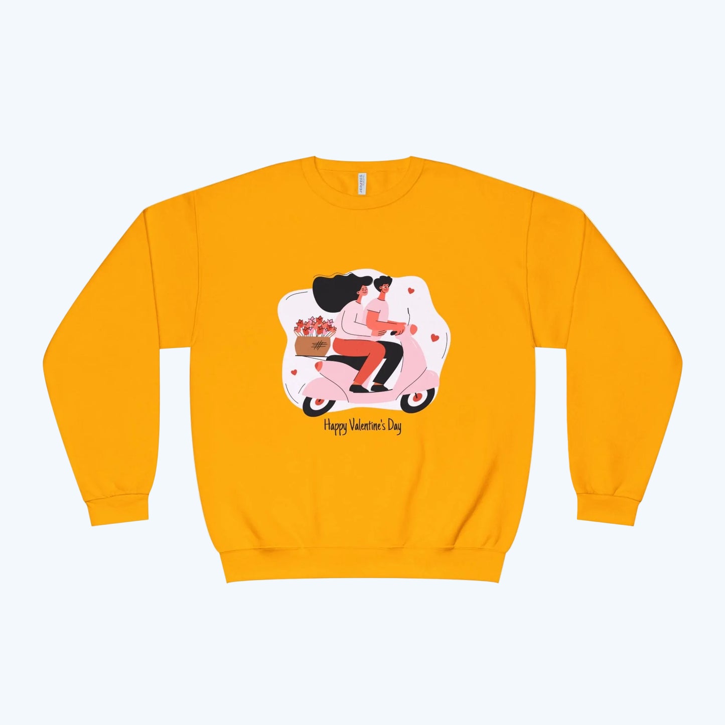 Valentine’s Day Couple Scooter Crewneck Sweatshirt