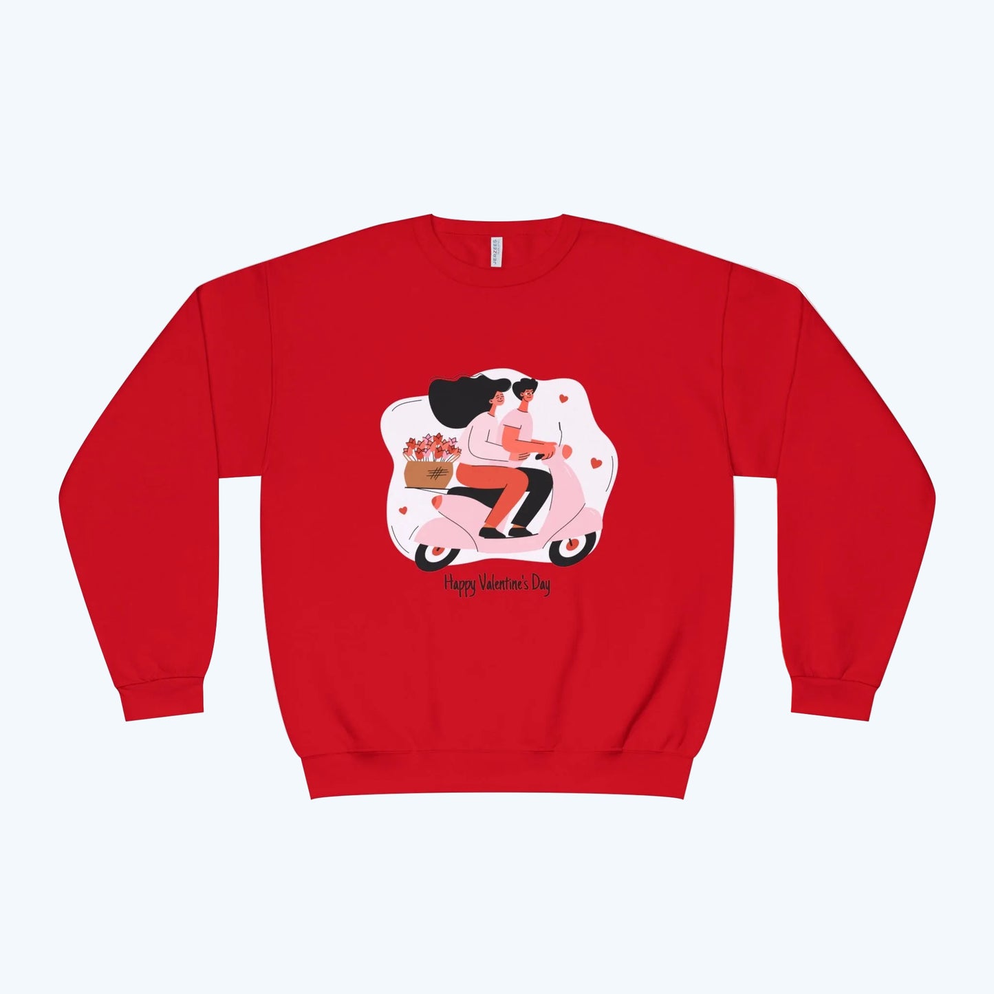 Valentine’s Day Couple Scooter Crewneck Sweatshirt
