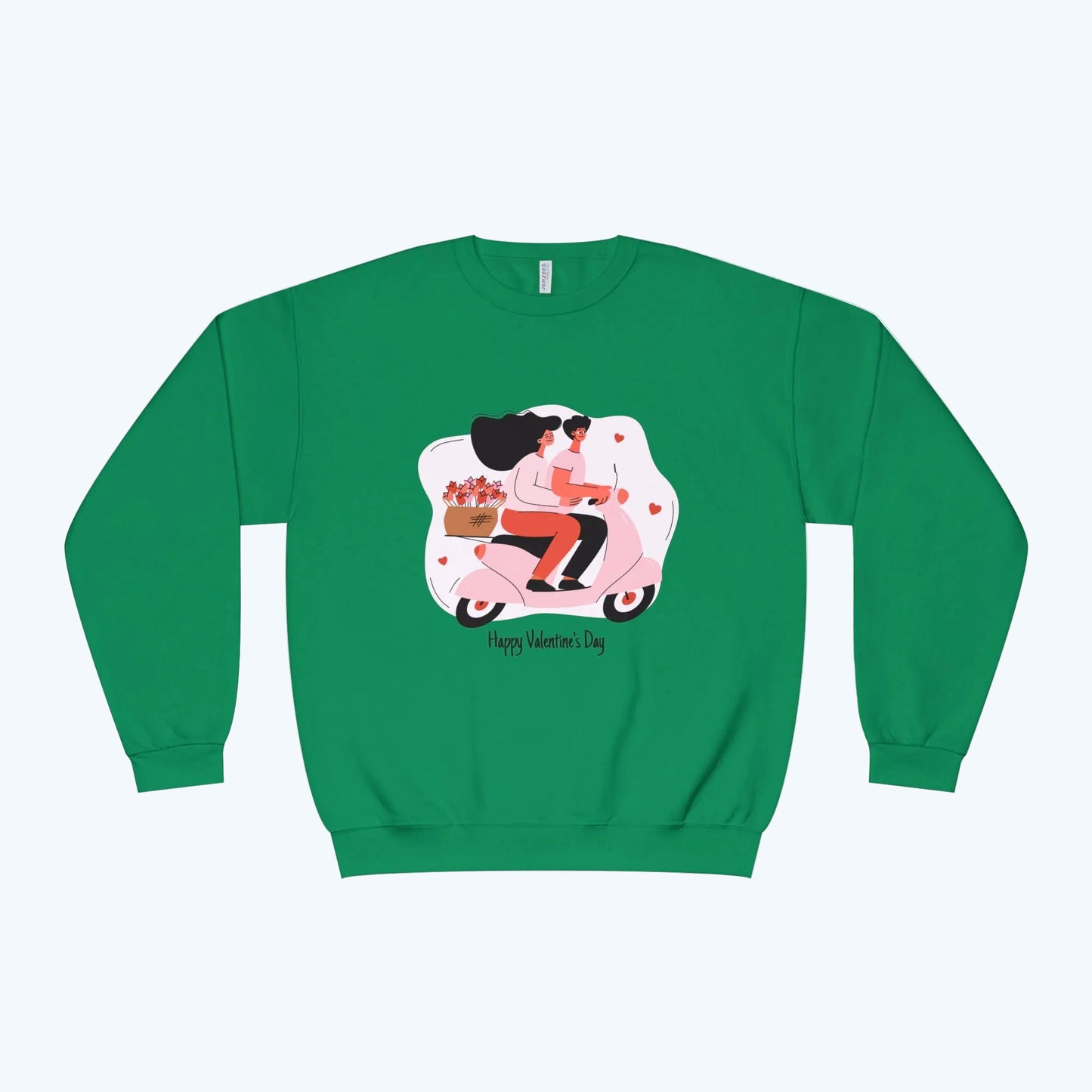 Valentine’s Day Couple Scooter Crewneck Sweatshirt