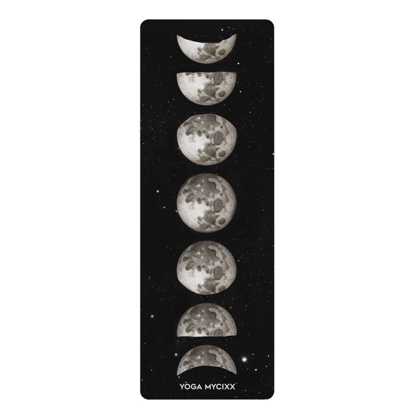 Moon Phase Rubber Yoga Mat — Celestial Lunar Flow Mat