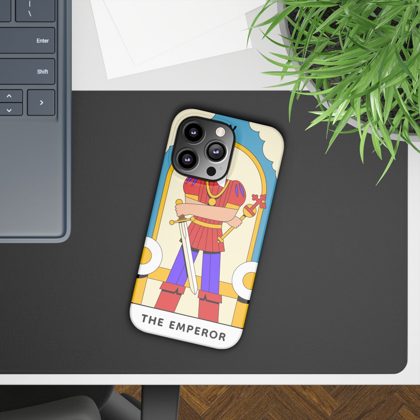 The Emperor Tarot Slim Case — Illustrated Tarot Phone Case