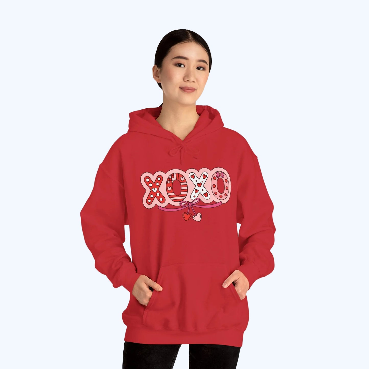 XOXO Heart Hoodie – Cute Valentine’s Day Pullover