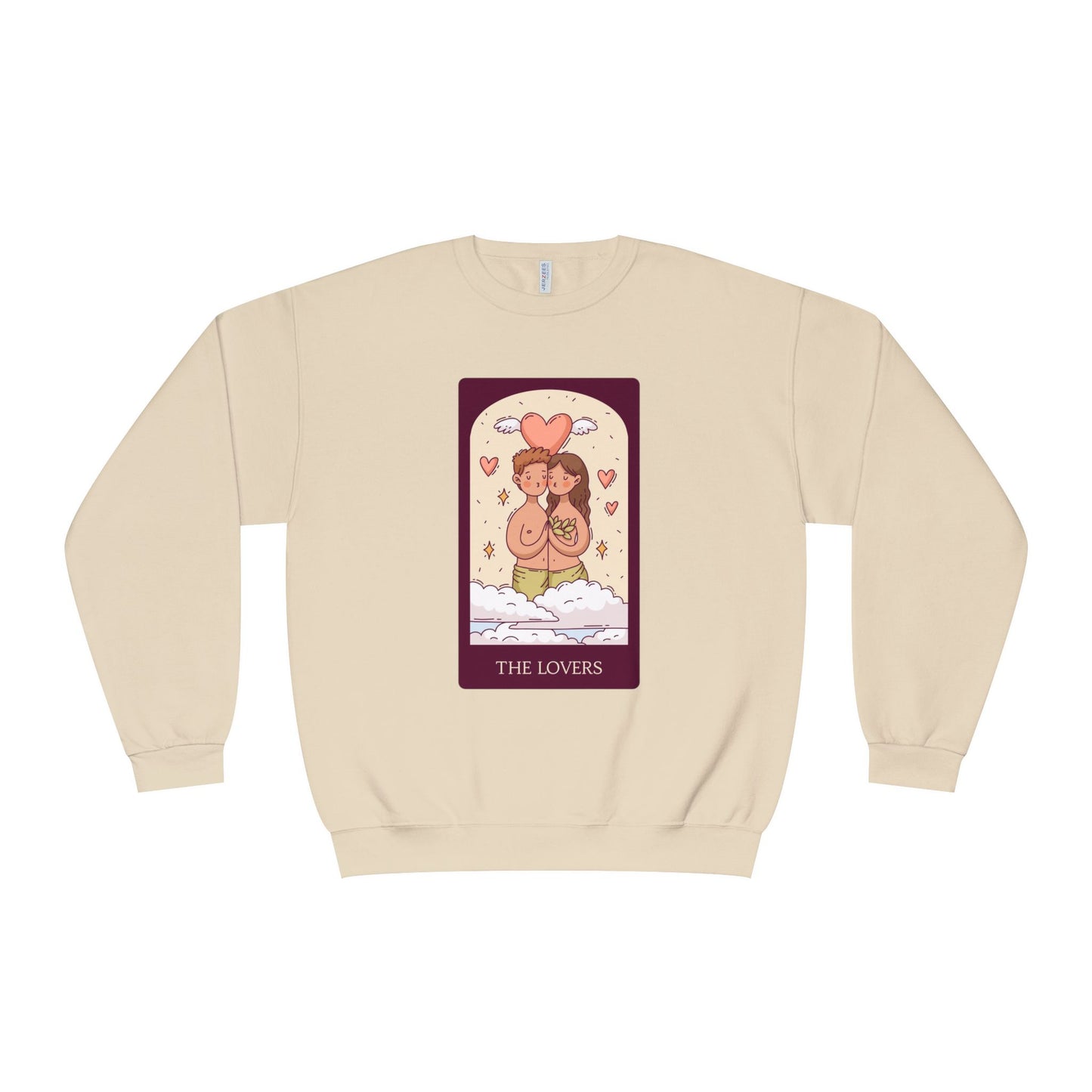 Tarot 'The Lovers' Crewneck Sweatshirt — Cute Retro Love Card Design