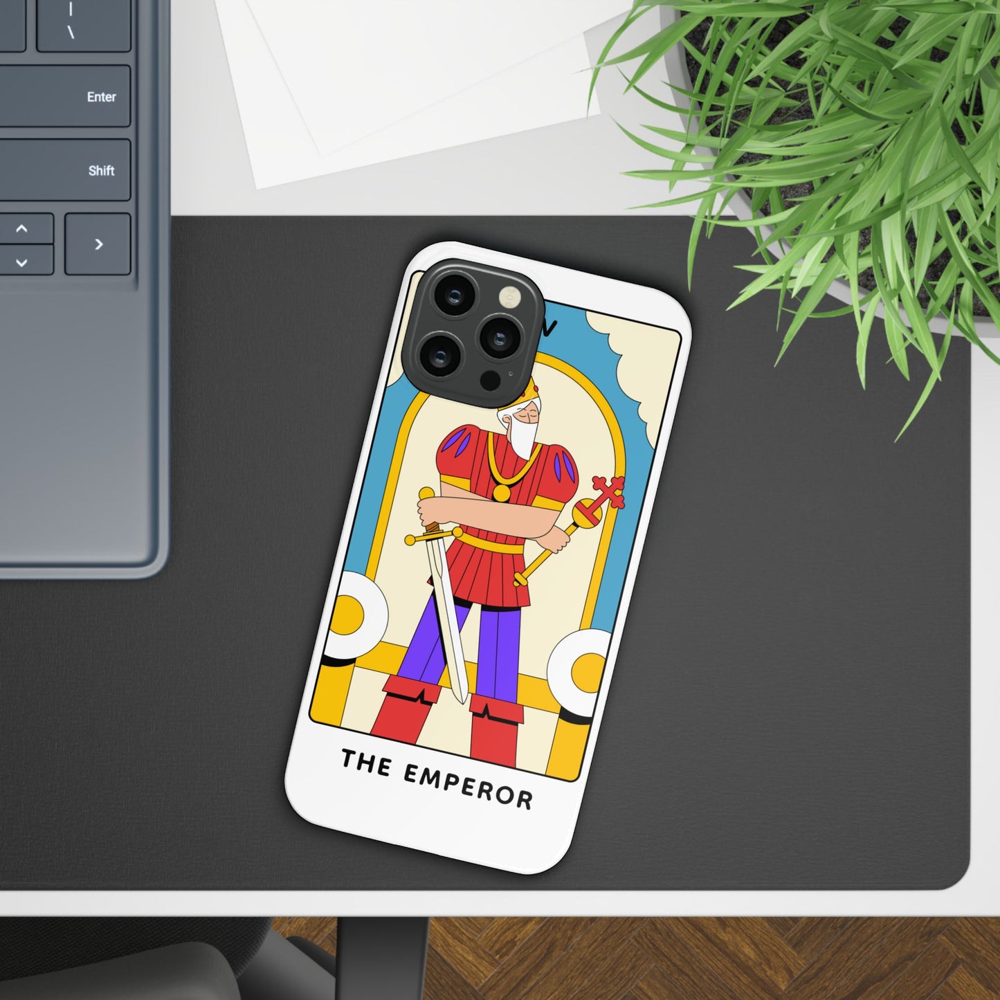 The Emperor Tarot Slim Case — Illustrated Tarot Phone Case