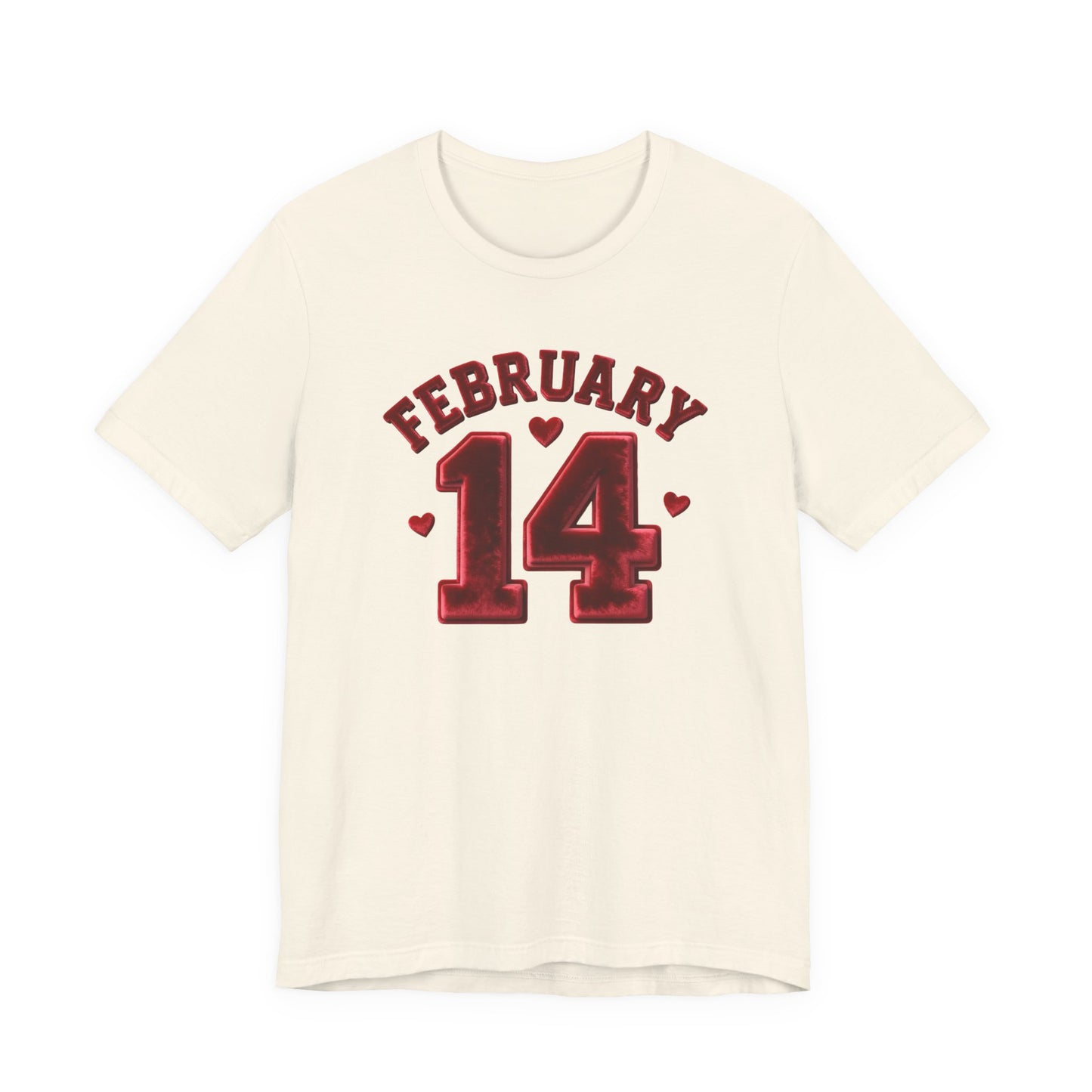 Valentine’s February 14 Tee — Retro Red Heart Date T-Shirt