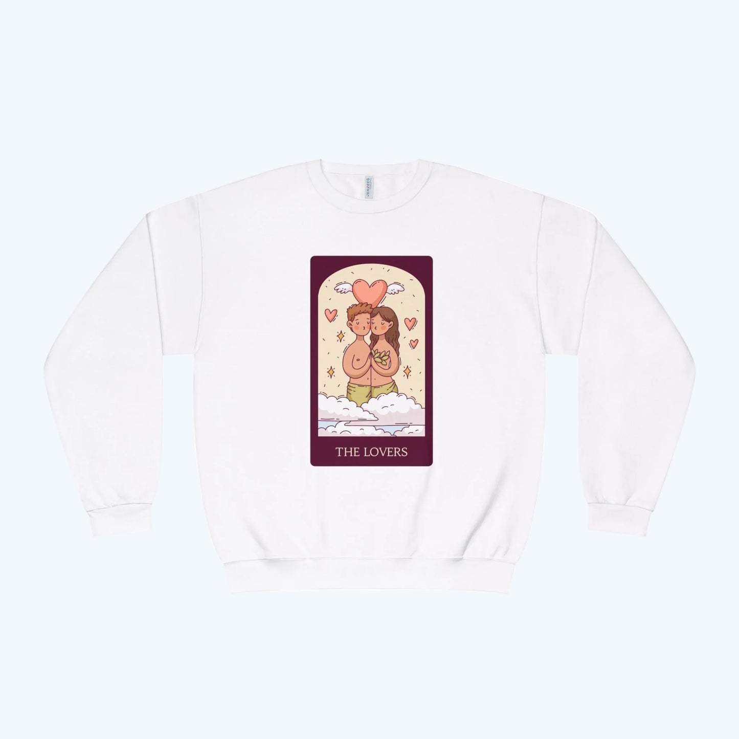 Tarot 'The Lovers' Crewneck Sweatshirt — Cute Retro Love Card Design