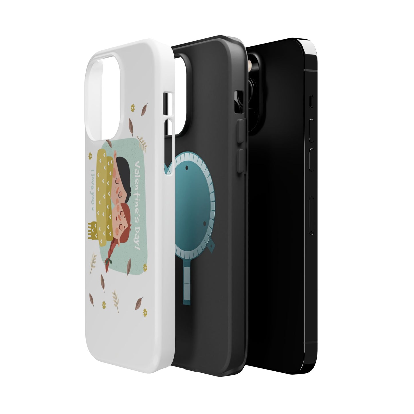 Valentine's Day Cute Couple Phone Case — Magnetic Impact-Resistant