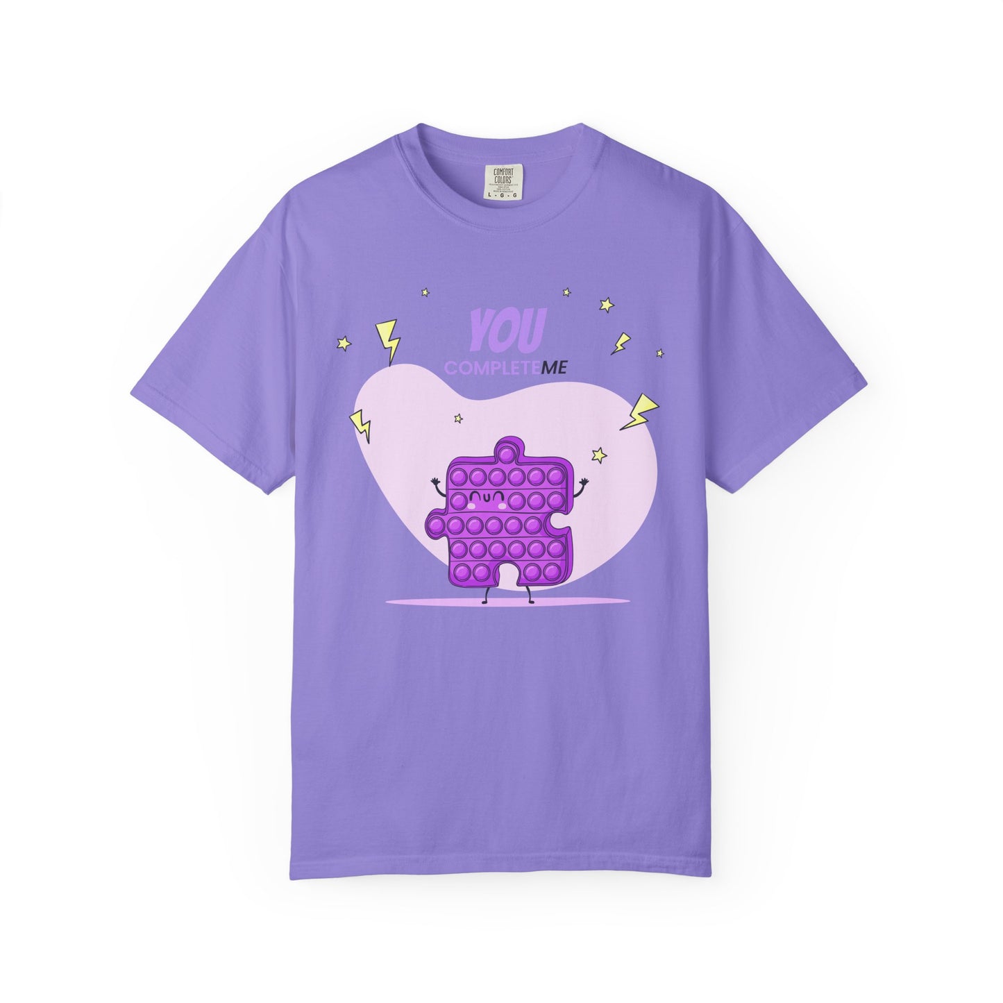 Pop It Heart T-Shirt – "You Complete Me" Cute Fidget Toy Graphic Tee