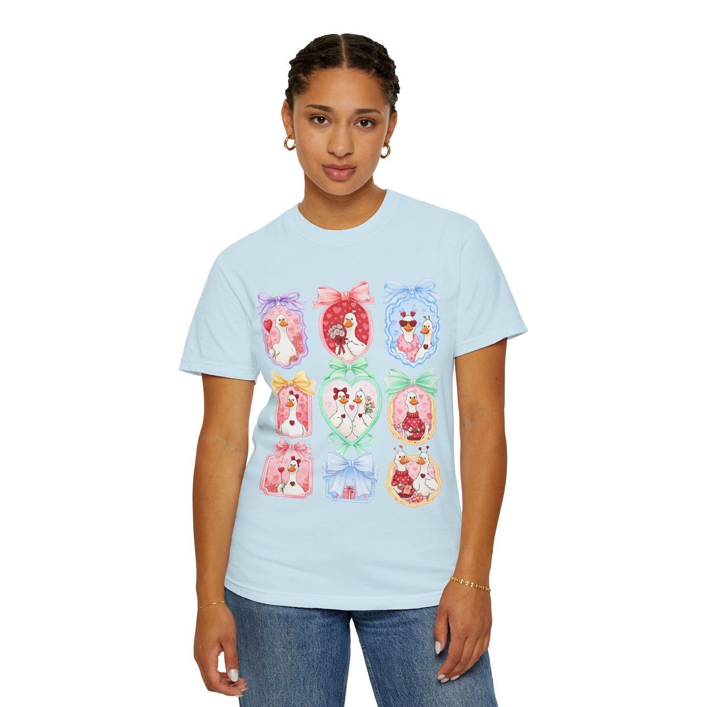 Cute Vintage Frame Dogs T-Shirt — Whimsical Pastel Puppy Art Tee