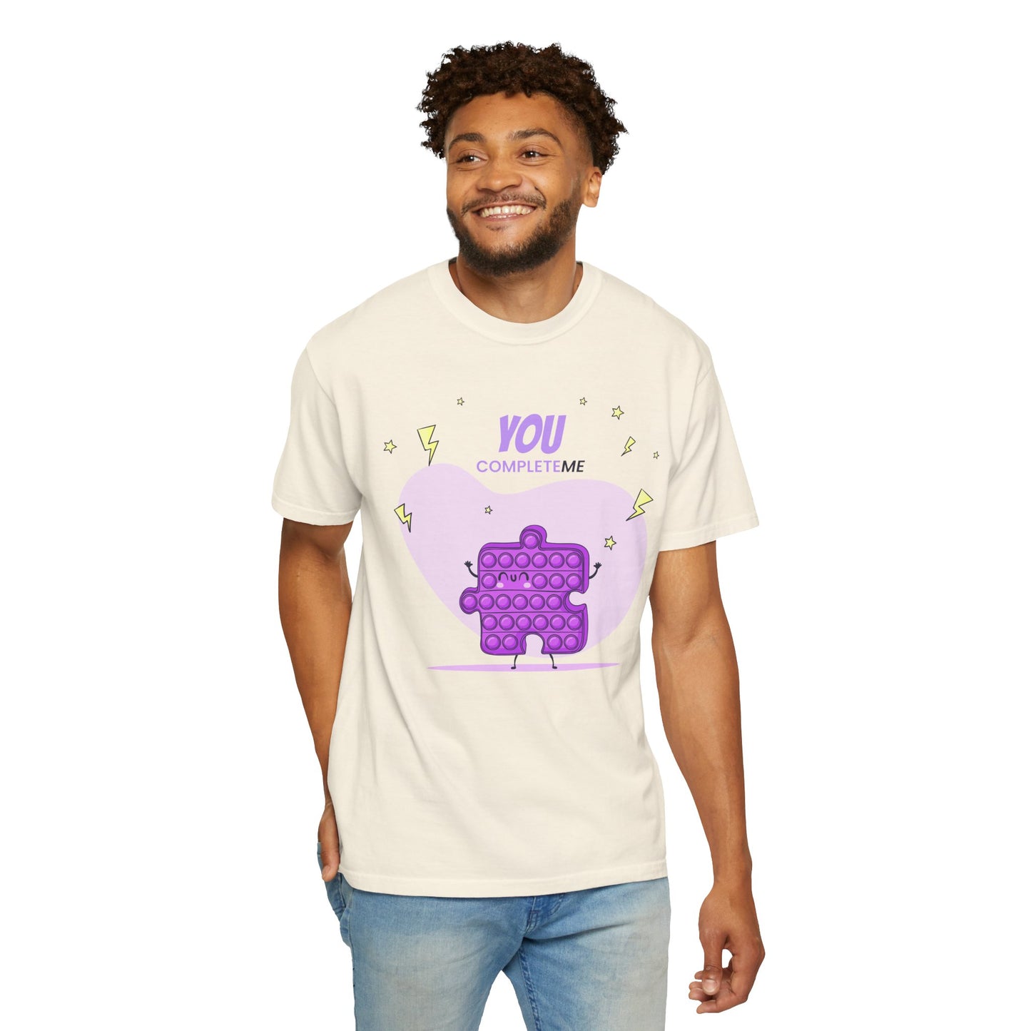 Pop It Heart T-Shirt – "You Complete Me" Cute Fidget Toy Graphic Tee