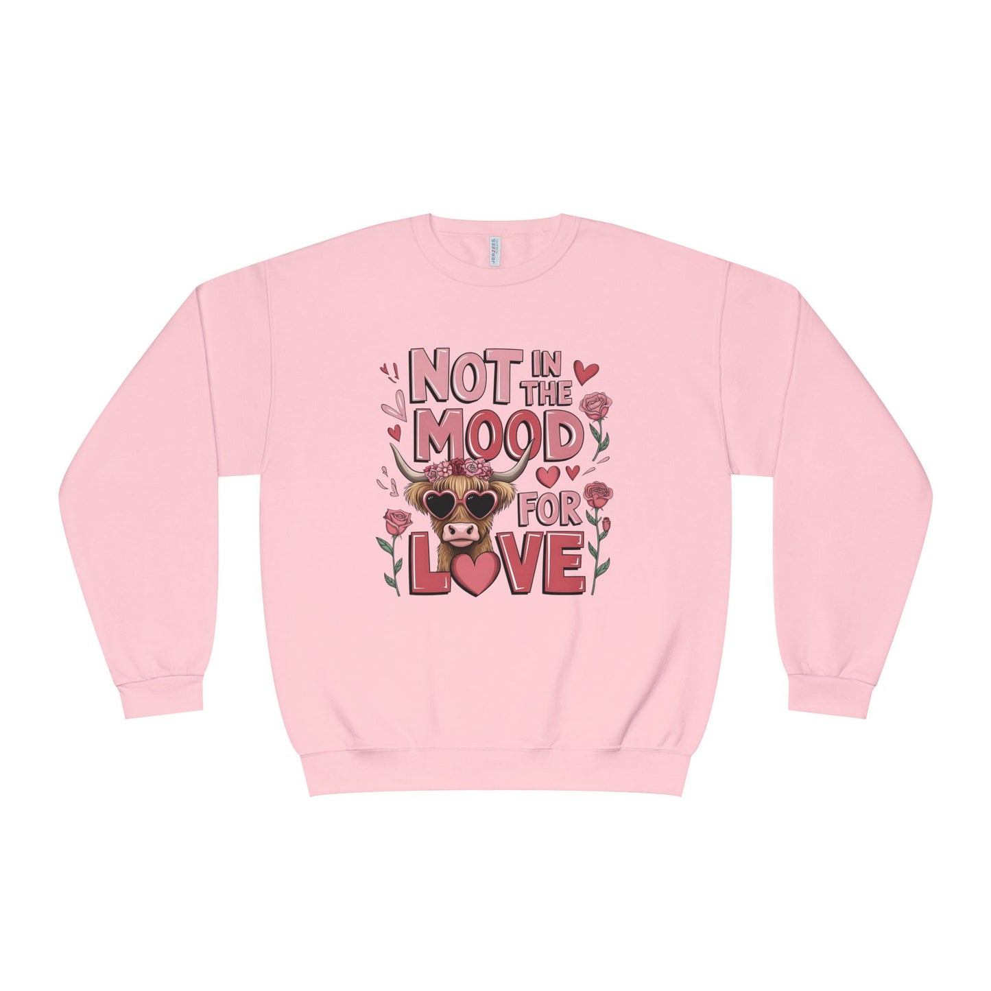 Not In The Mood For Love Crewneck Sweatshirt — Cute Grumpy Puppy Valentine Pullover