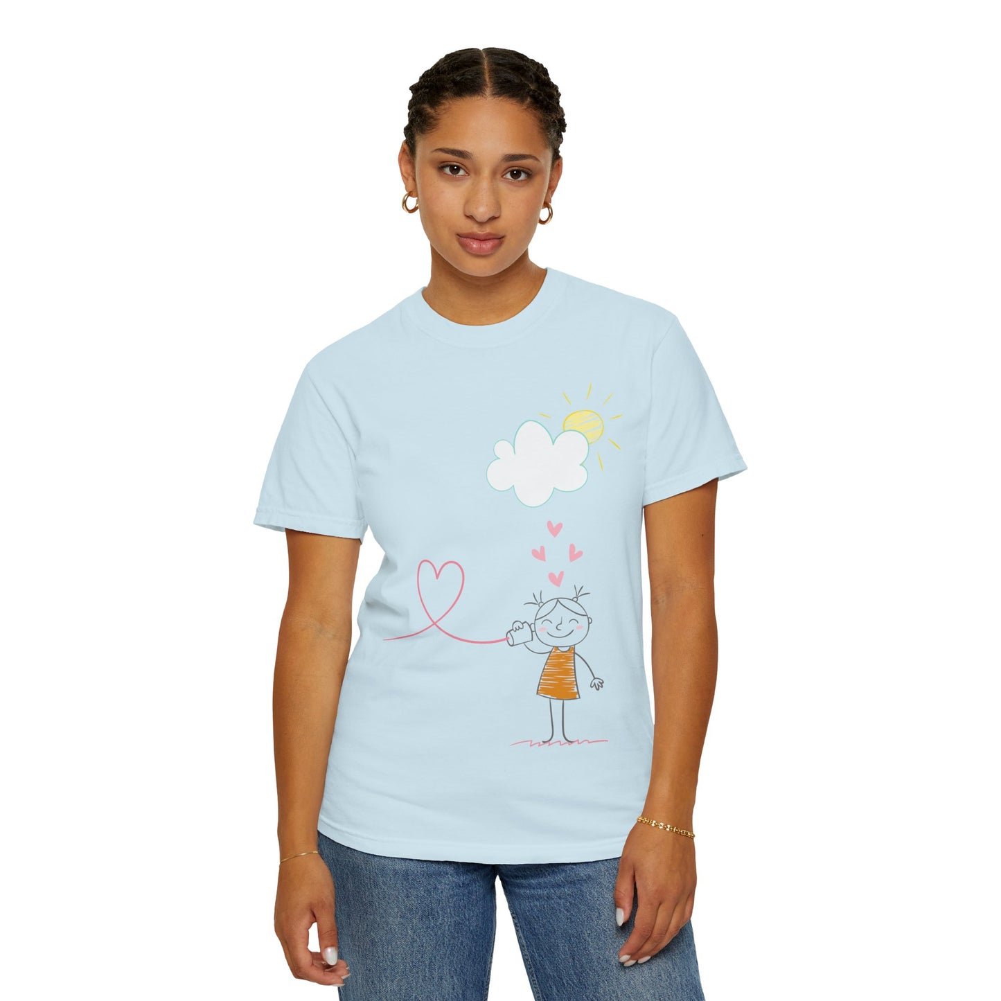 Kids Heart String T-Shirt — Cute Doodle Love Graphic Tee