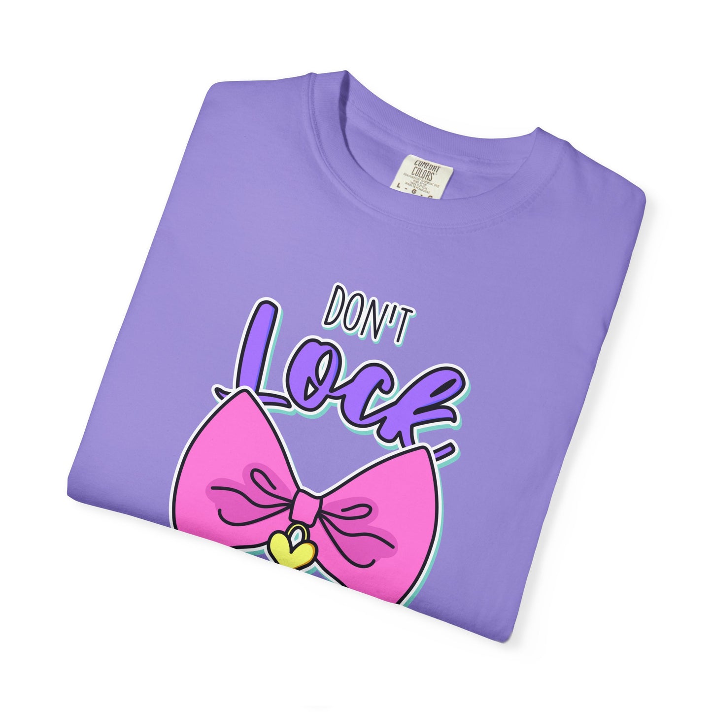 Don't Lock My Heart T-Shirt — Cute Pink Bow Graphic Tee