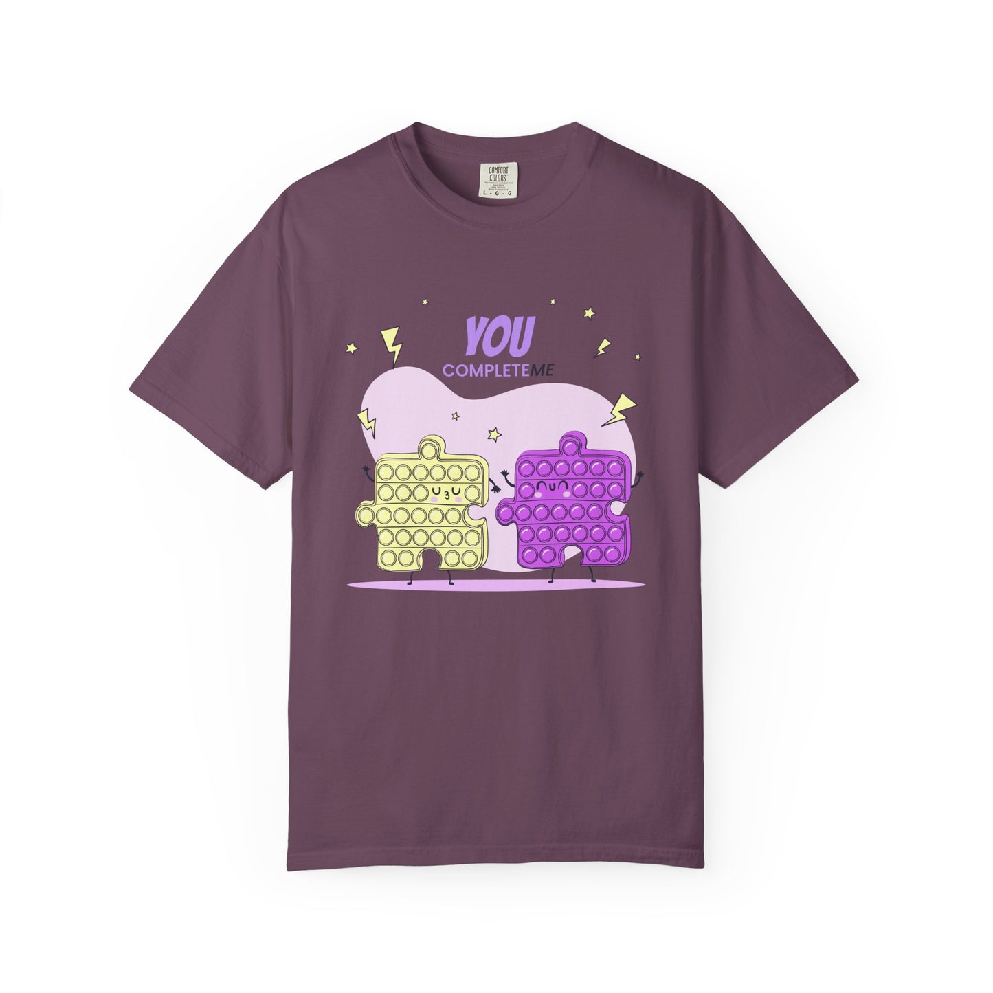 Puzzle Pop Fidget Tee — "You Complete Me" Cute Matching Puzzle Piece Shirt