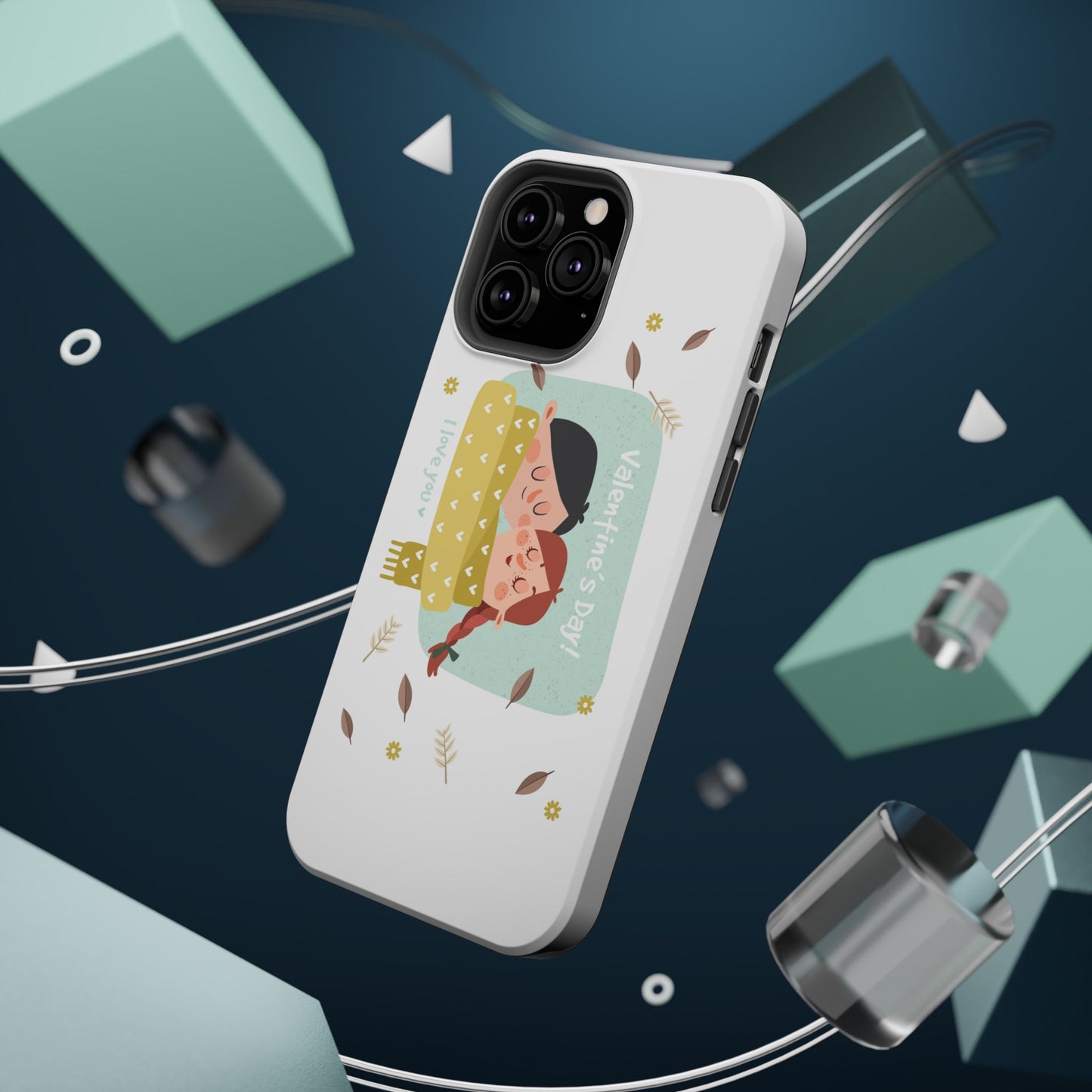 Valentine's Day Cute Couple Phone Case — Magnetic Impact-Resistant