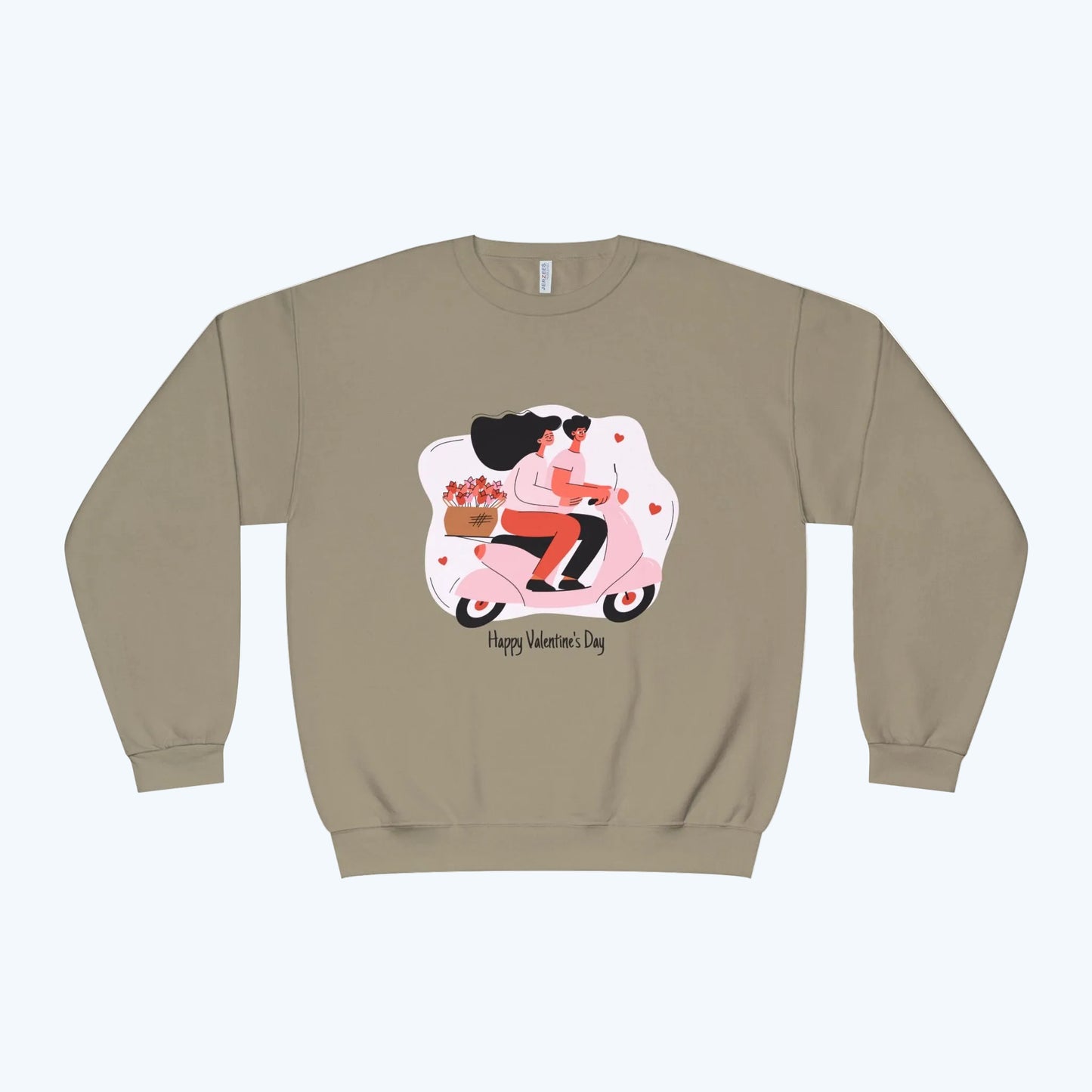 Valentine’s Day Couple Scooter Crewneck Sweatshirt