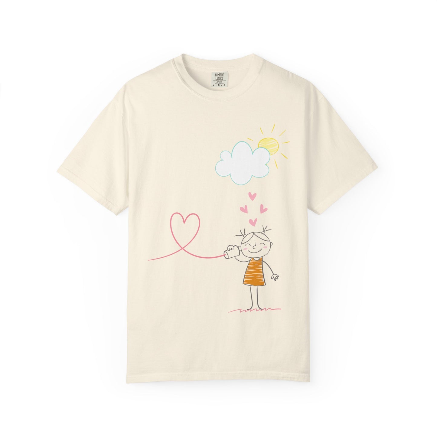 Kids Heart String T-Shirt — Cute Doodle Love Graphic Tee