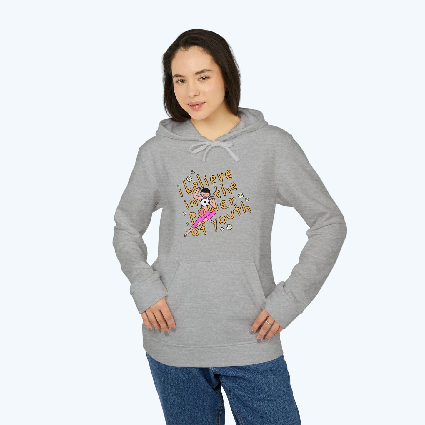 Hoodie — "I Believe in the Power of Youth" Retro Skate Graphic