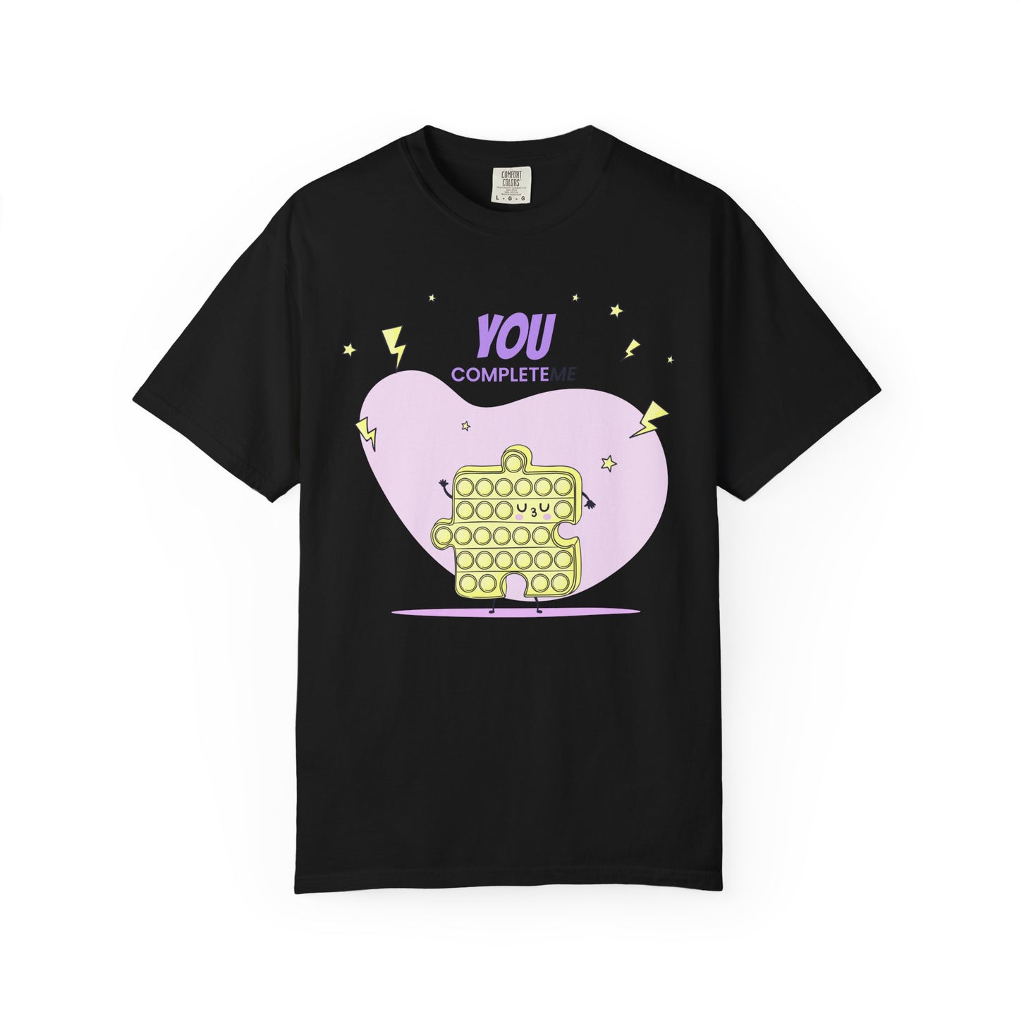 Pop It Puzzle T-Shirt — "You Complete Me" Cute Fidget Toy Graphic Tee