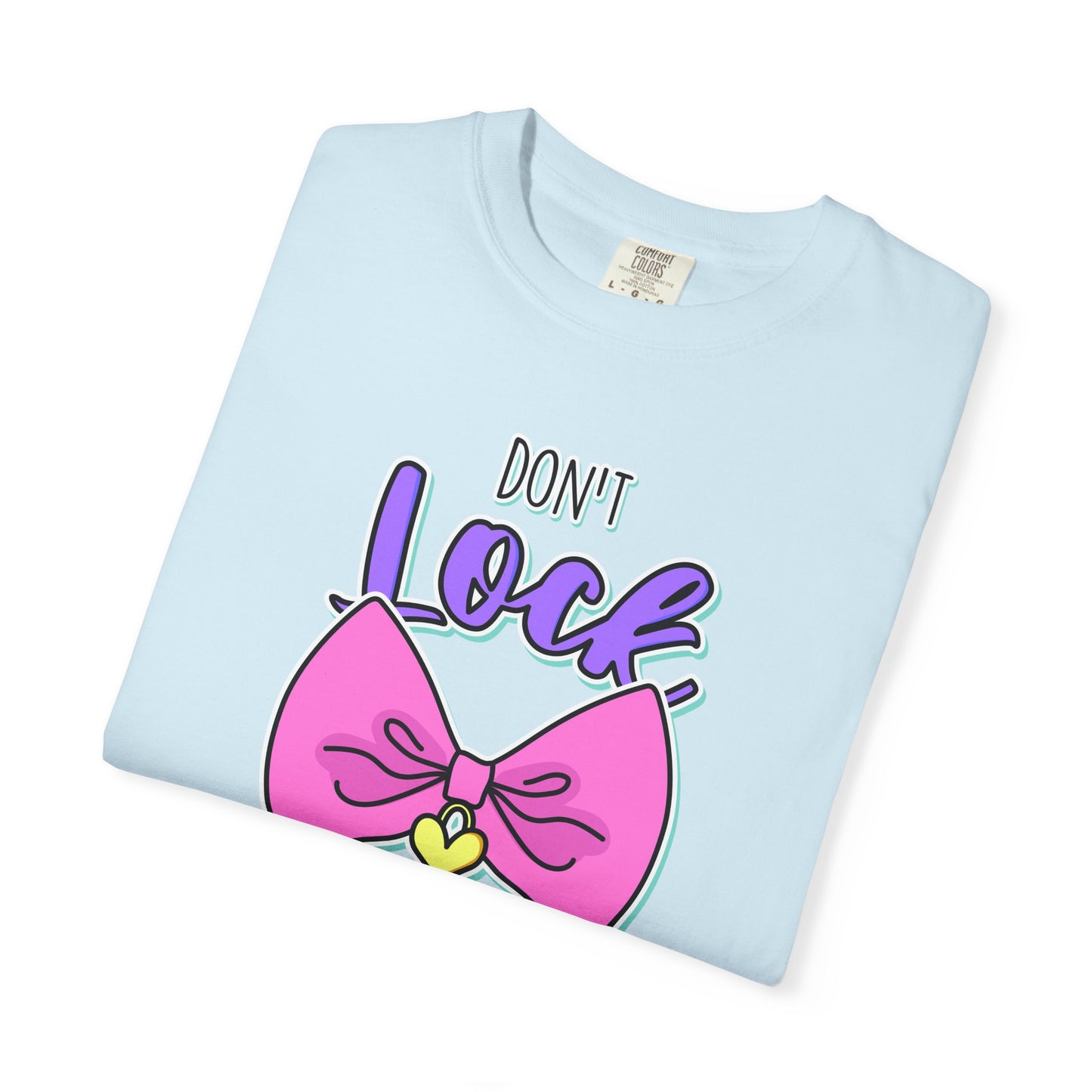 Don't Lock My Heart T-Shirt — Cute Pink Bow Graphic Tee