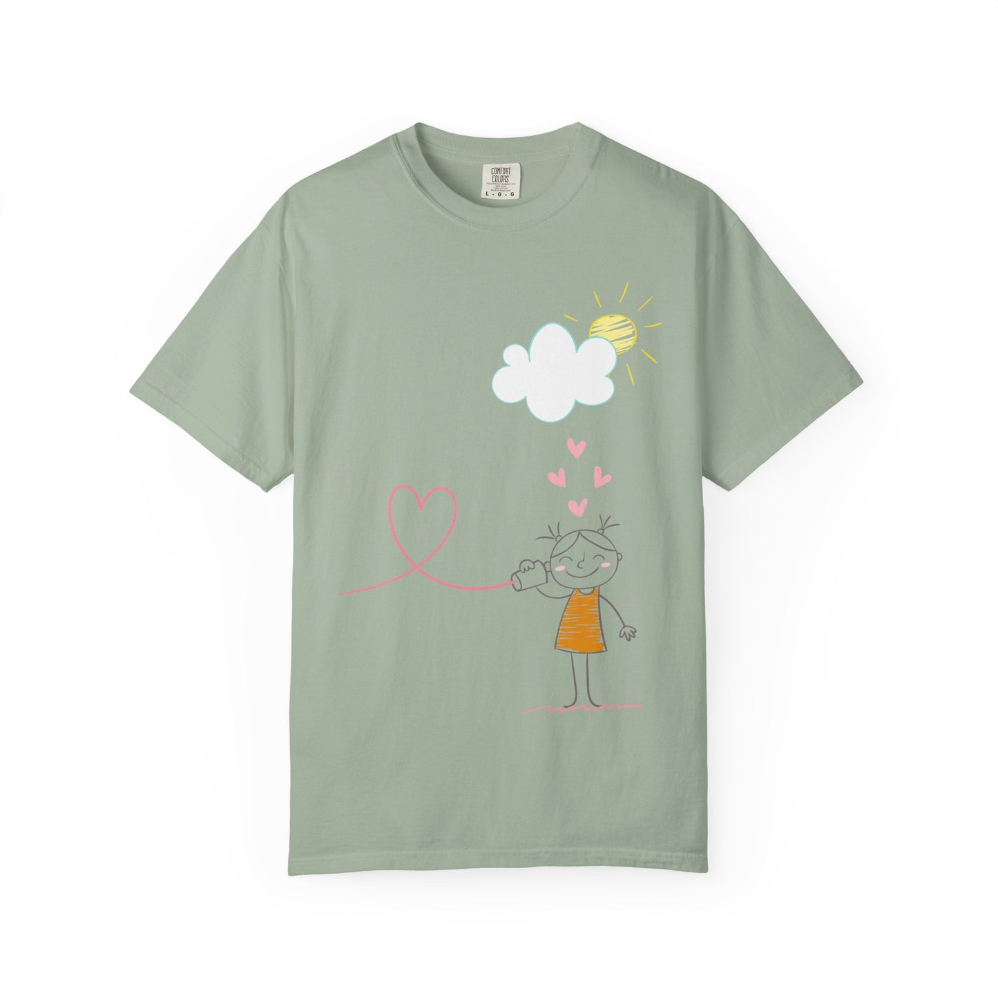 Kids Heart String T-Shirt — Cute Doodle Love Graphic Tee