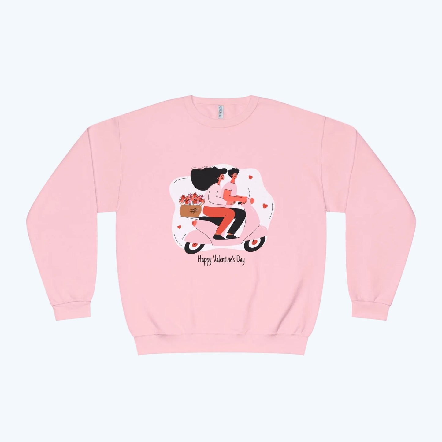 Valentine’s Day Couple Scooter Crewneck Sweatshirt
