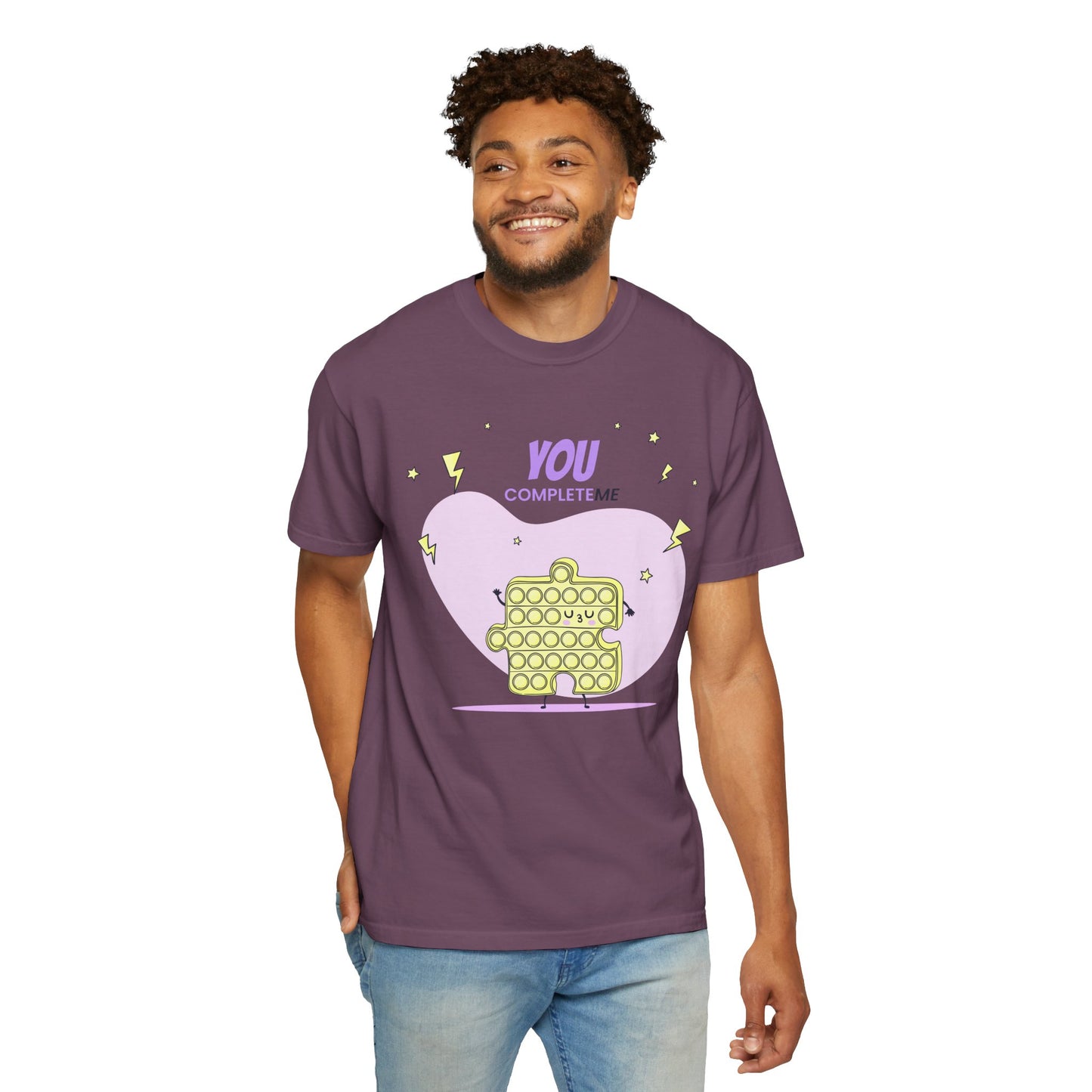 Pop It Puzzle T-Shirt — "You Complete Me" Cute Fidget Toy Graphic Tee
