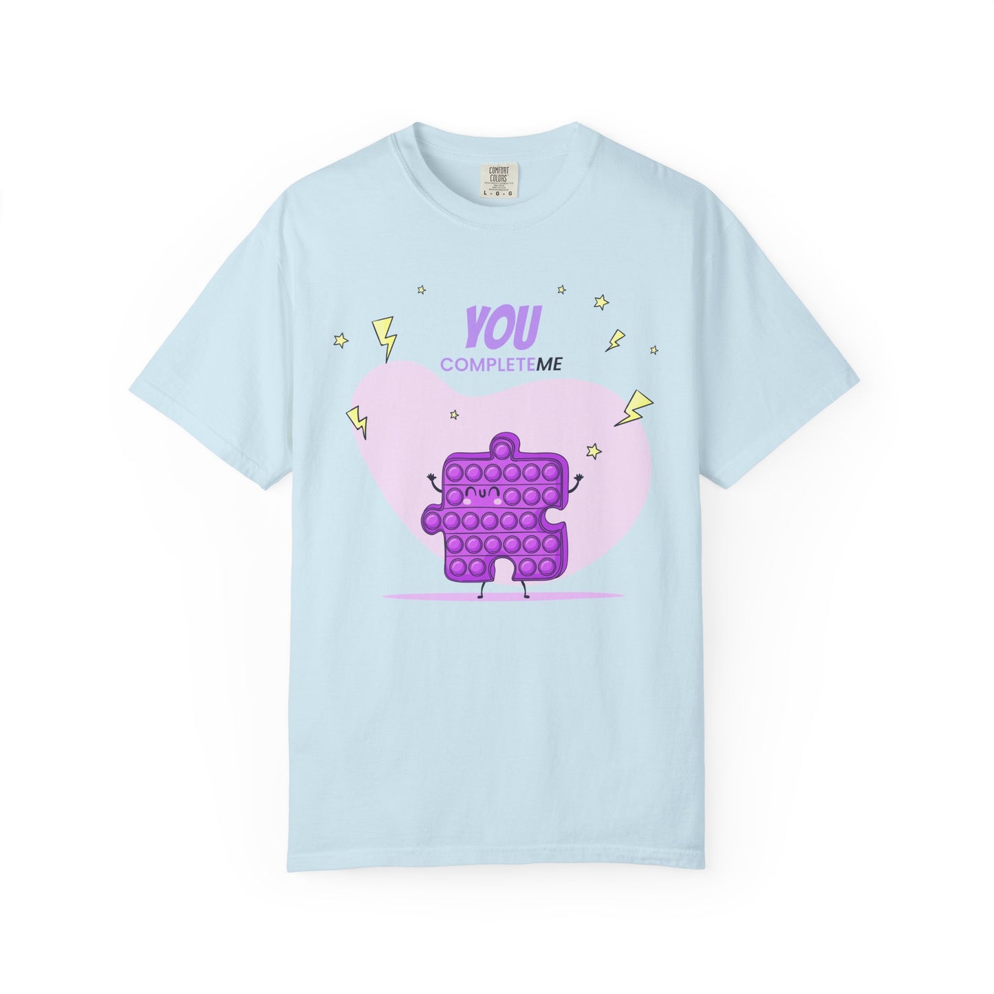 Pop It Heart T-Shirt – "You Complete Me" Cute Fidget Toy Graphic Tee