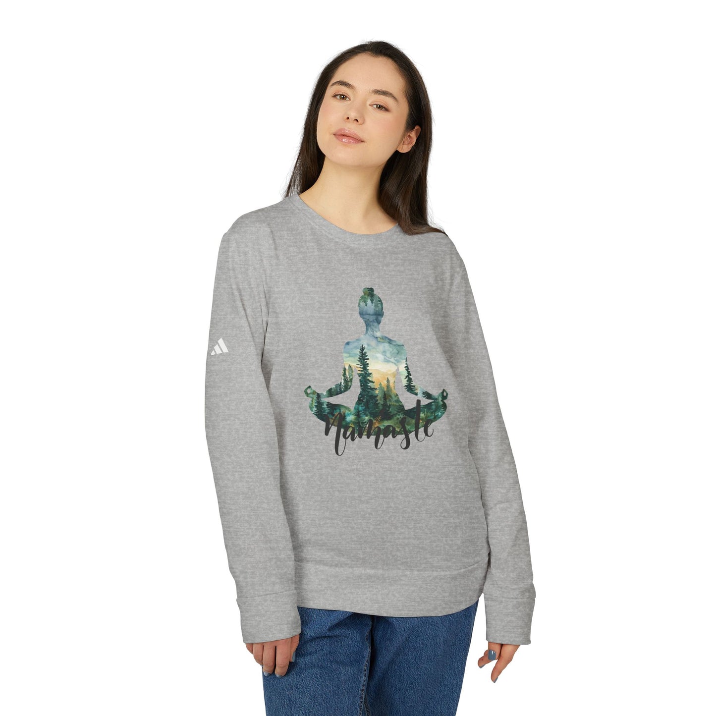 Meditation Forest Crewneck Sweatshirt — Namaste Yoga Graphic