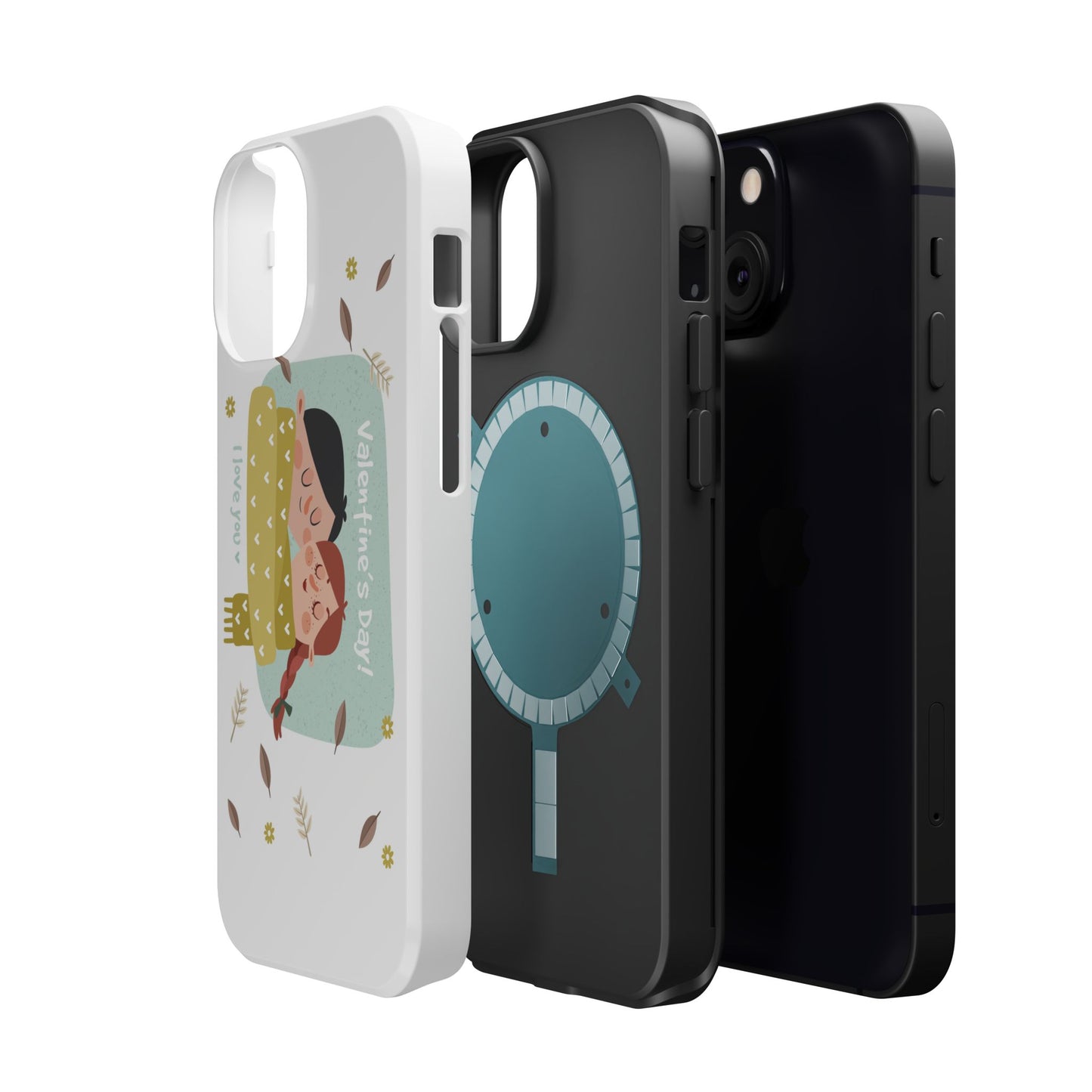 Valentine's Day Cute Couple Phone Case — Magnetic Impact-Resistant