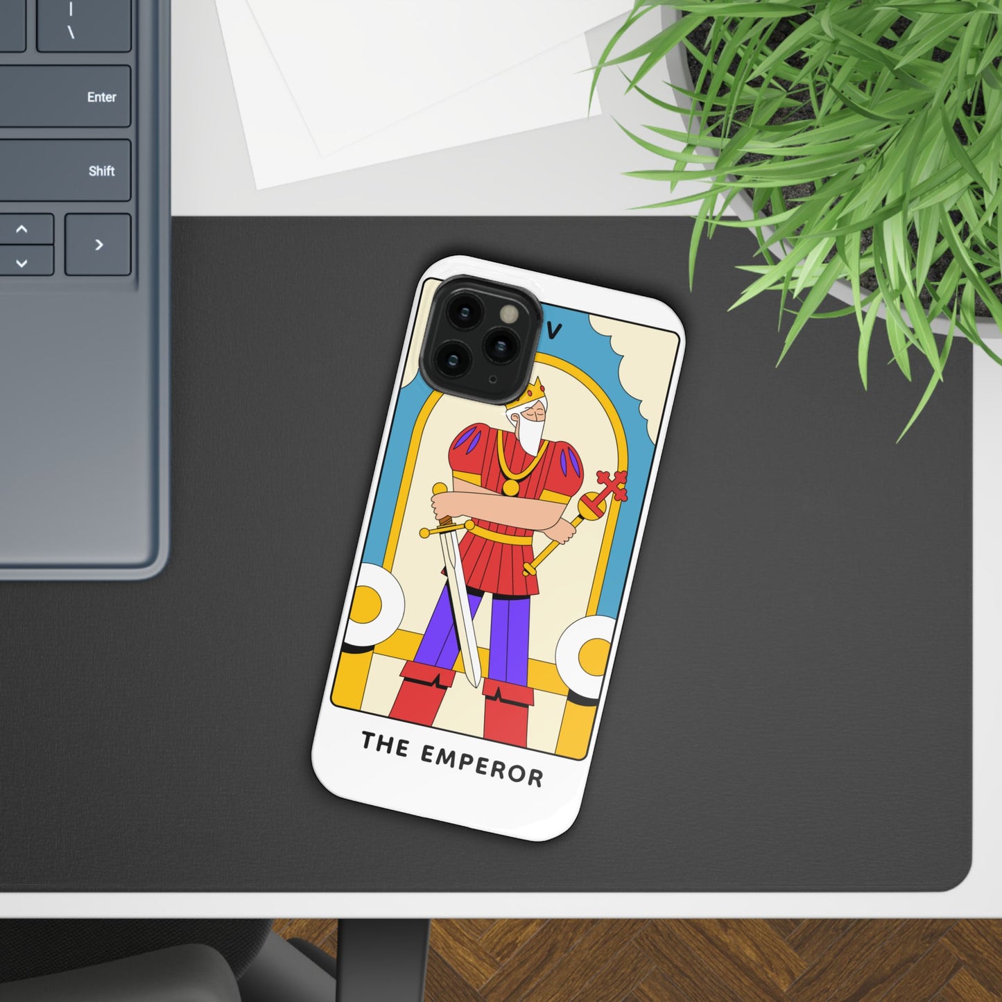 The Emperor Tarot Slim Case — Illustrated Tarot Phone Case