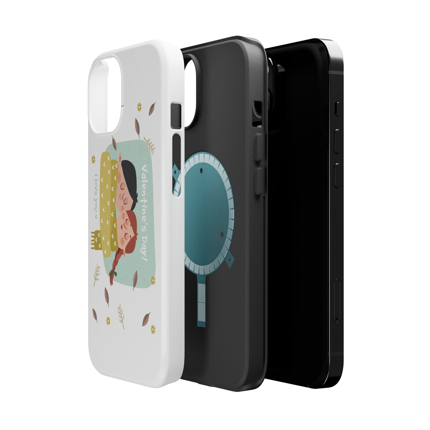 Valentine's Day Cute Couple Phone Case — Magnetic Impact-Resistant