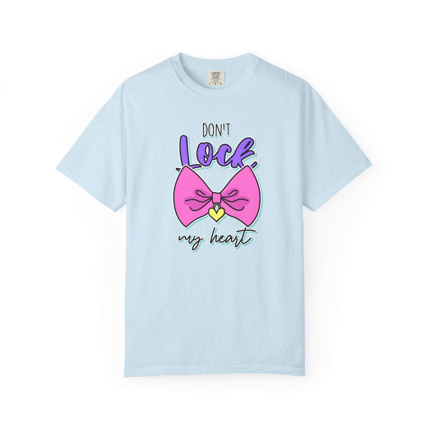 Don't Lock My Heart T-Shirt — Cute Pink Bow Graphic Tee