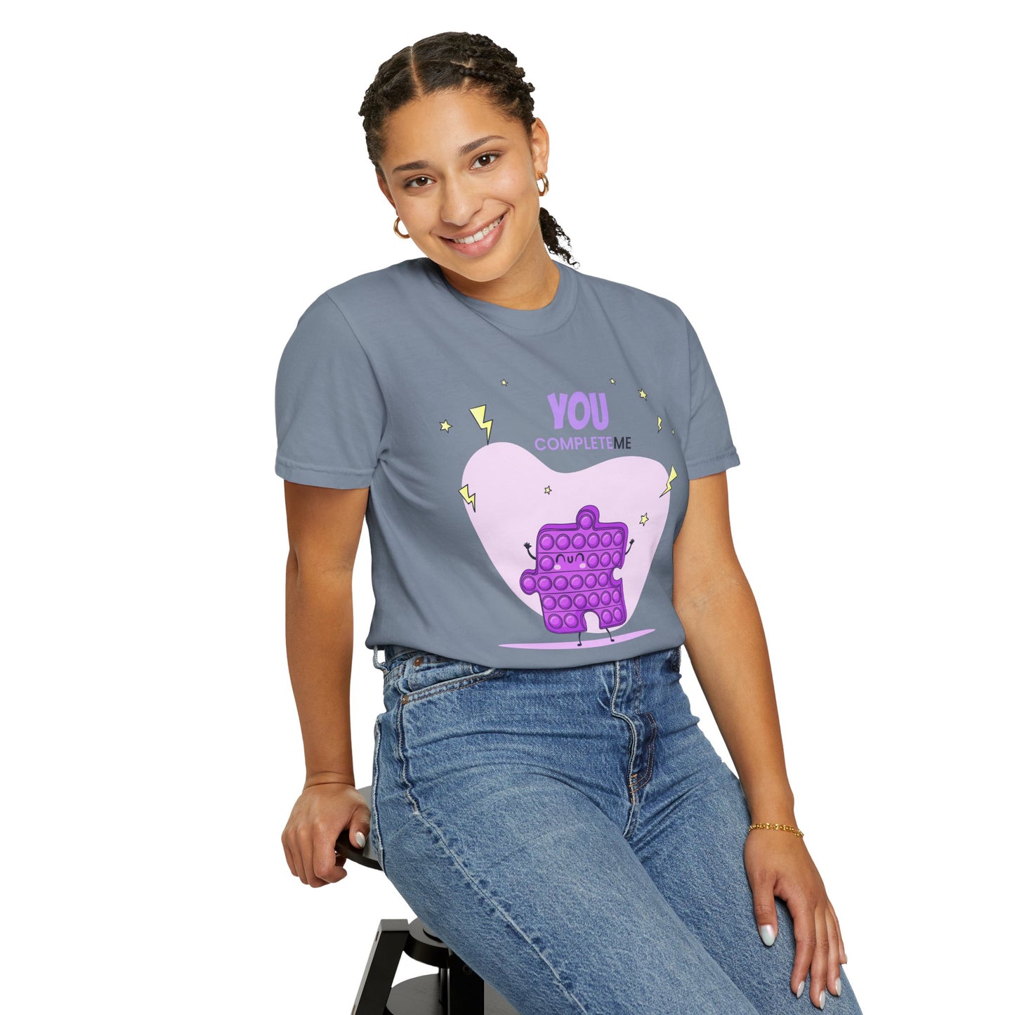 Pop It Heart T-Shirt – "You Complete Me" Cute Fidget Toy Graphic Tee