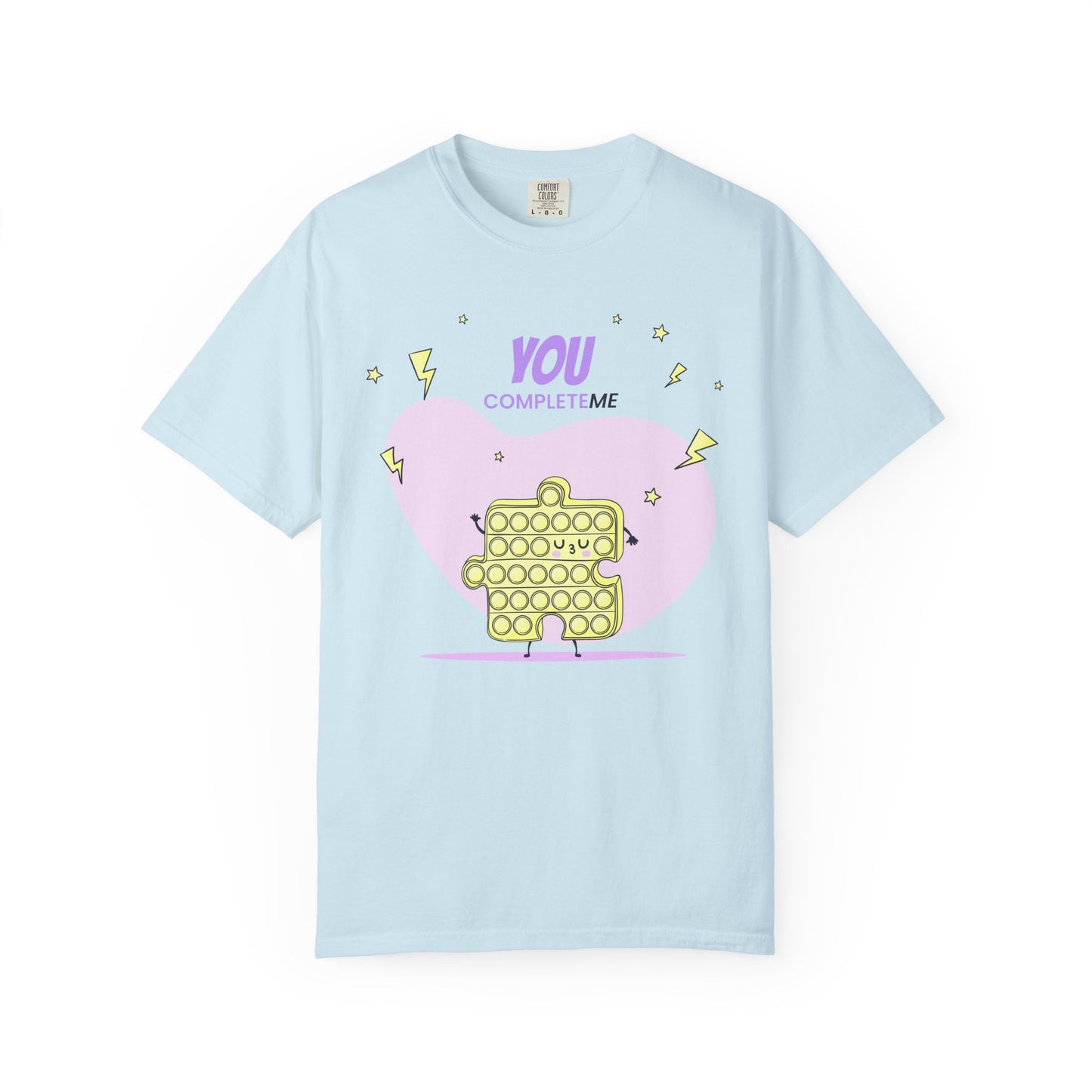 Pop It Puzzle T-Shirt — "You Complete Me" Cute Fidget Toy Graphic Tee