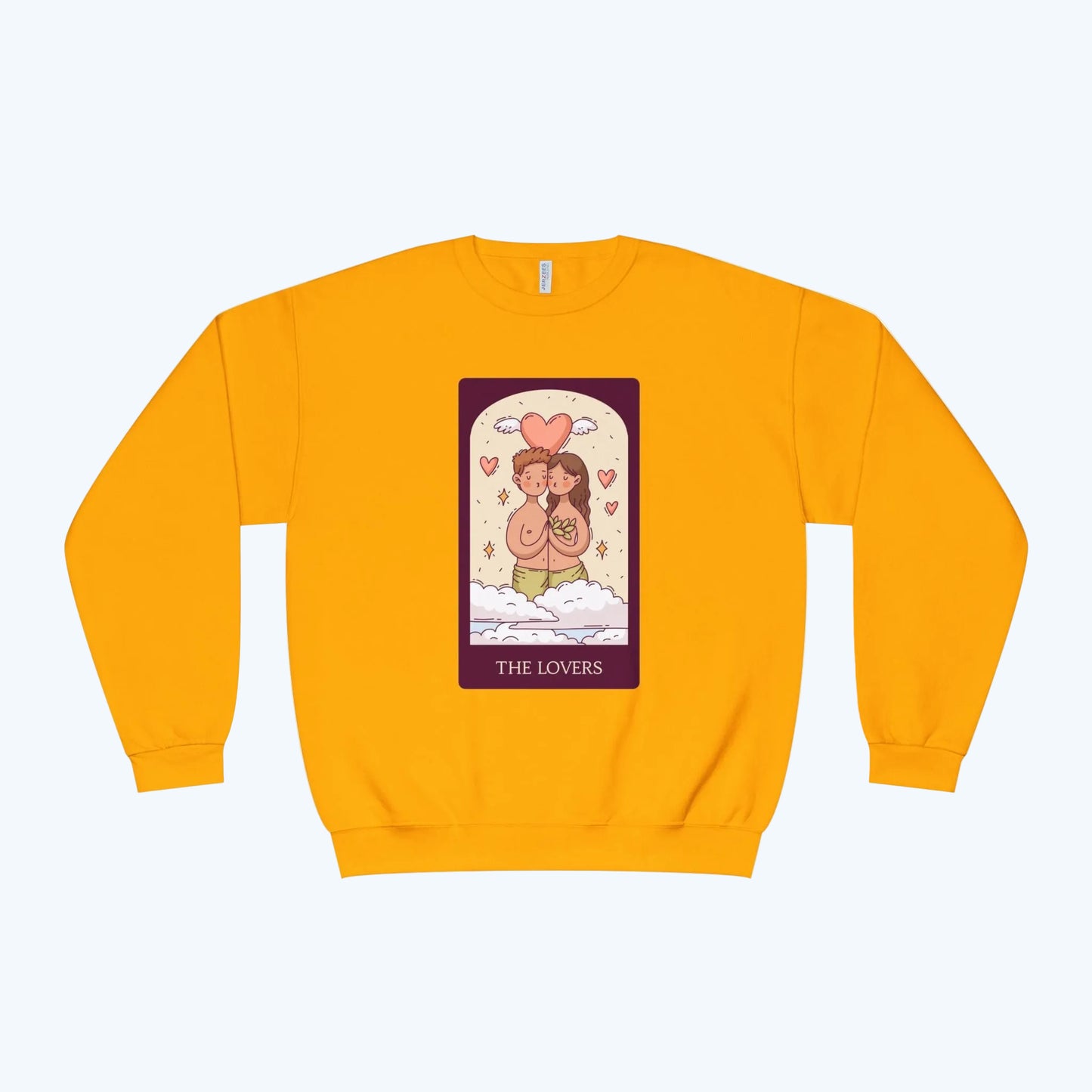 Tarot 'The Lovers' Crewneck Sweatshirt — Cute Retro Love Card Design