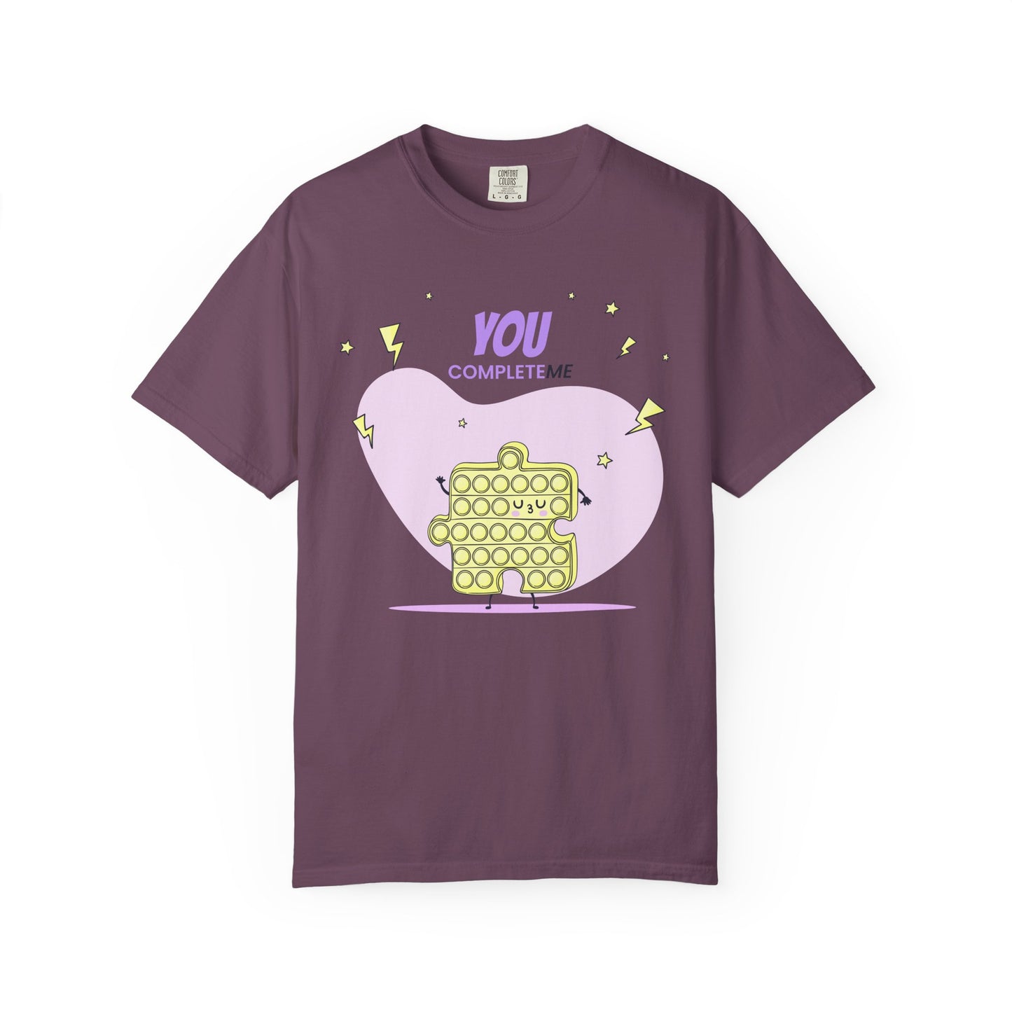Pop It Puzzle T-Shirt — "You Complete Me" Cute Fidget Toy Graphic Tee