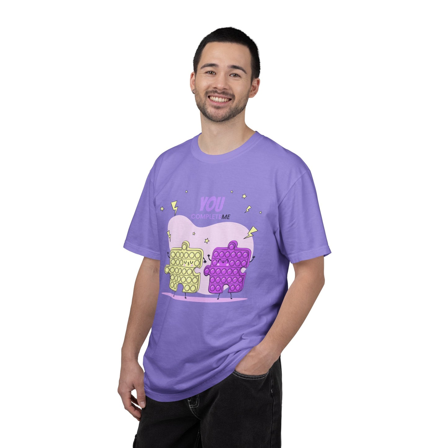 Puzzle Pop Fidget Tee — "You Complete Me" Cute Matching Puzzle Piece Shirt