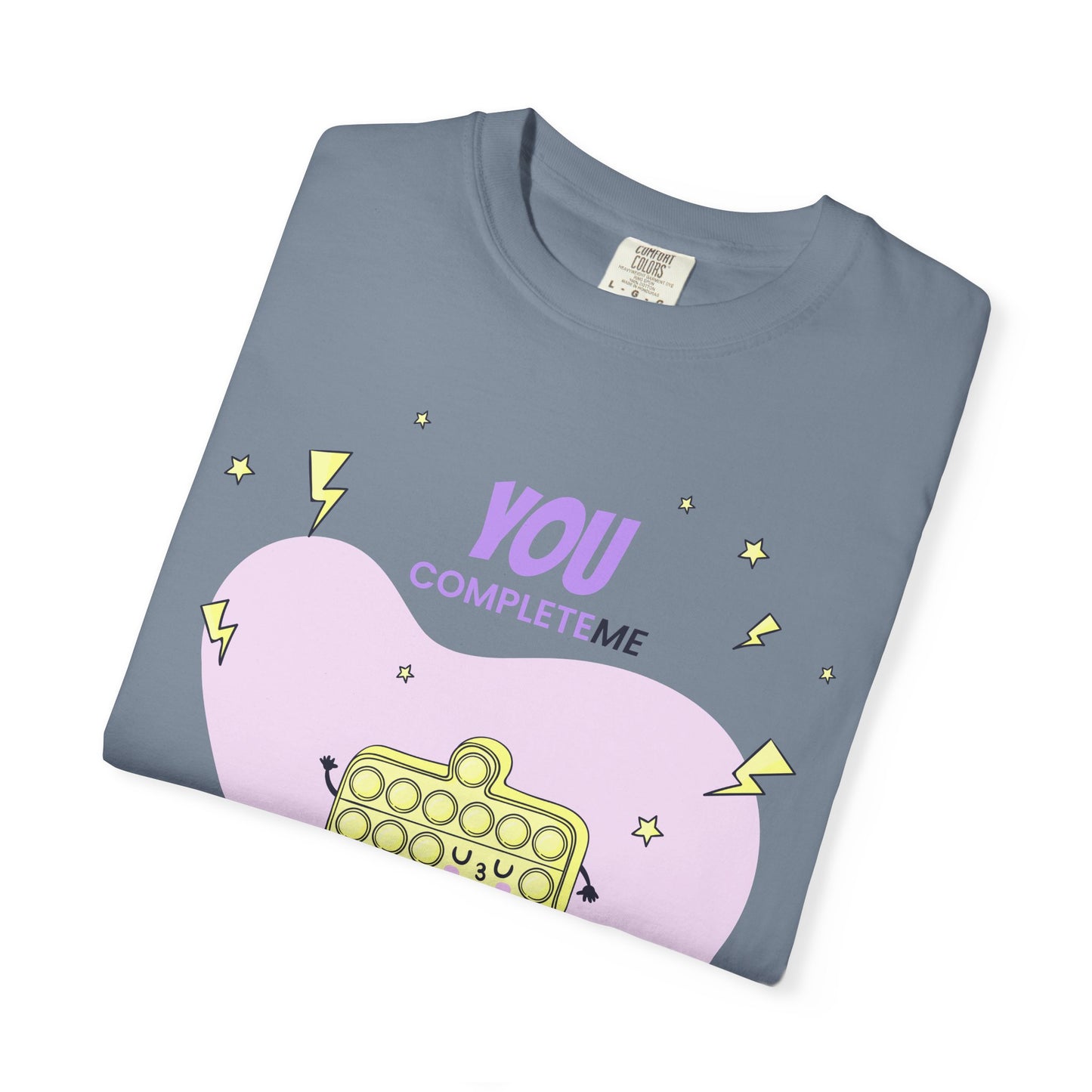Pop It Puzzle T-Shirt — "You Complete Me" Cute Fidget Toy Graphic Tee