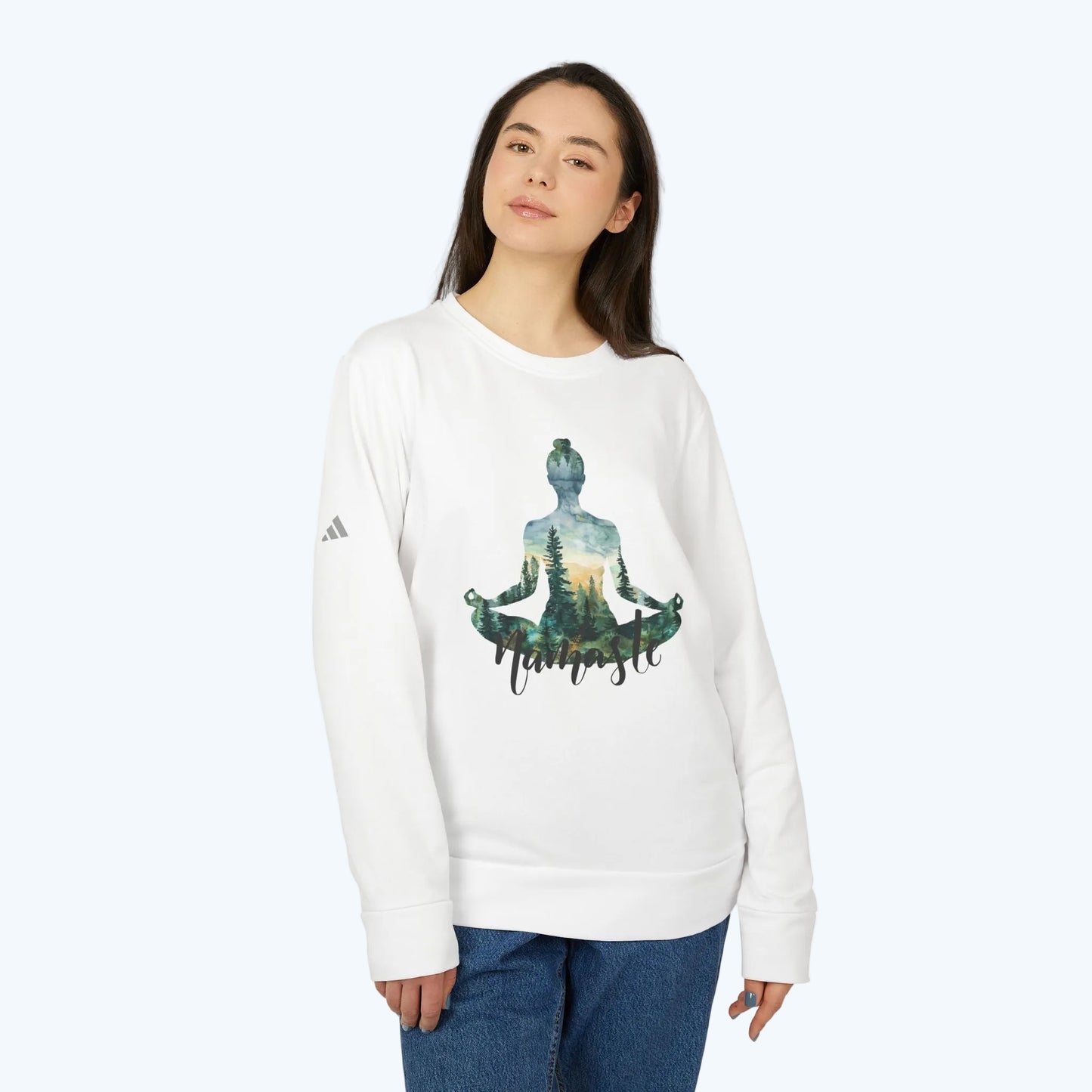 Meditation Forest Crewneck Sweatshirt — Namaste Yoga Graphic
