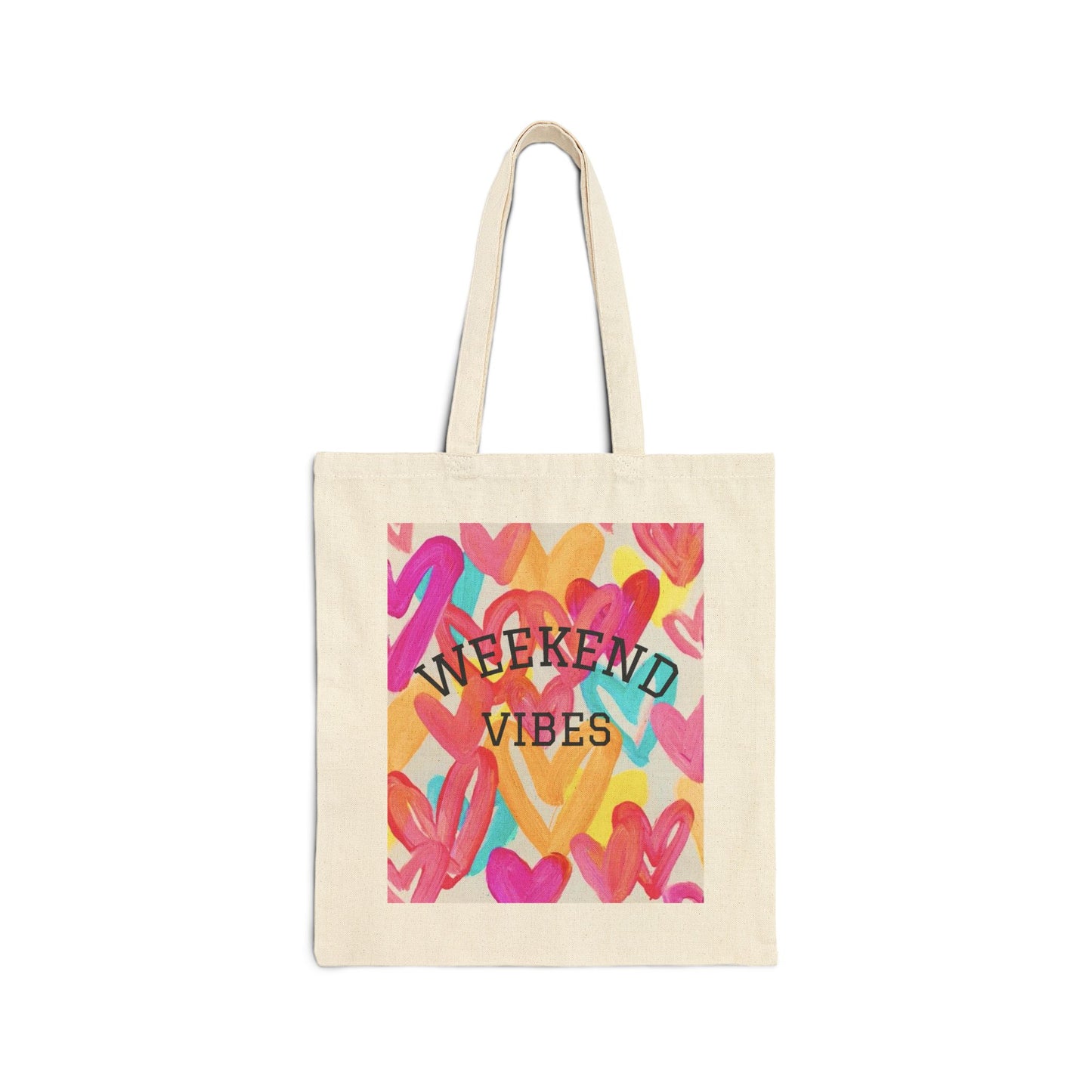 Weekend Vibes Cotton Canvas Tote Bag