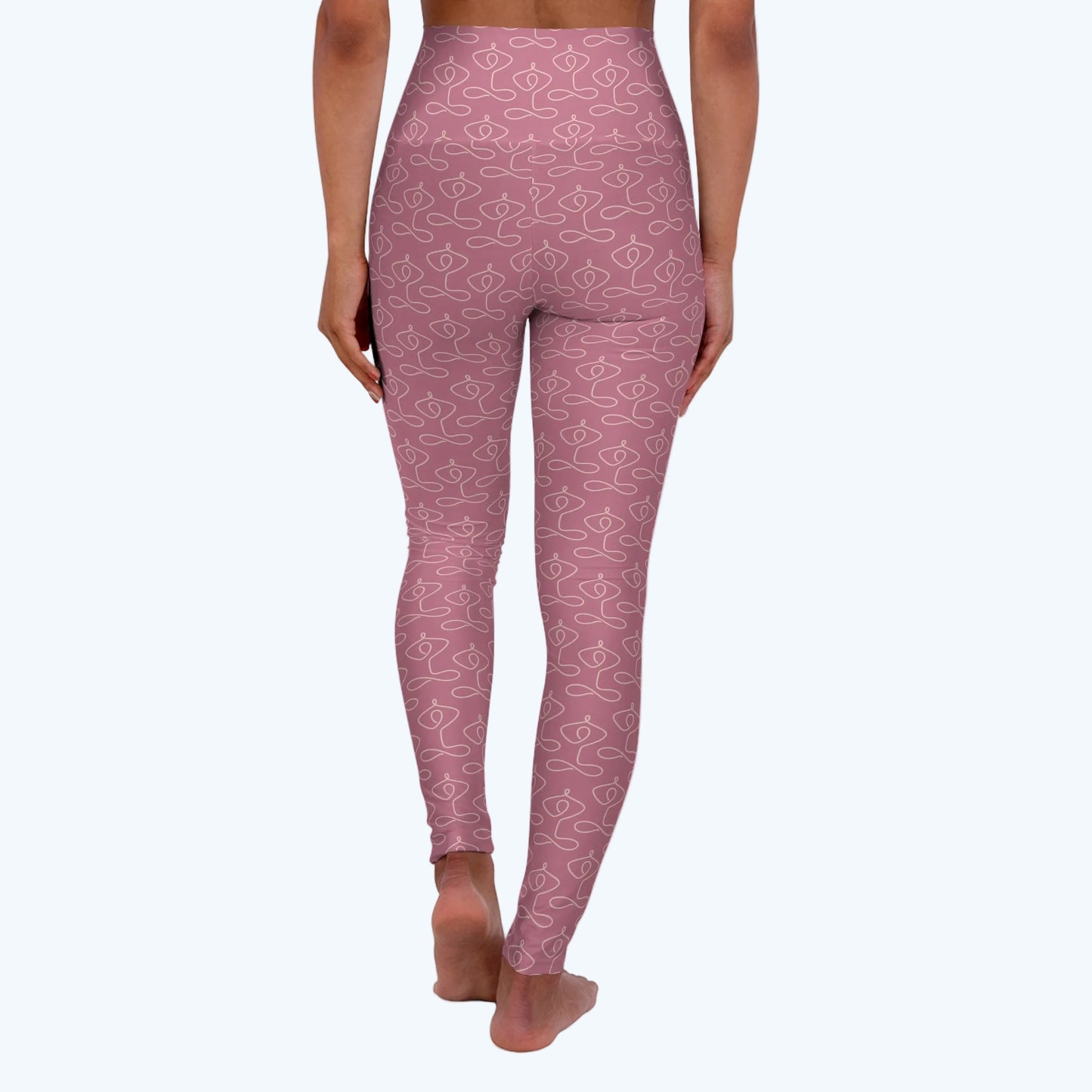 Blush Abstract Yoga Leggings — High-Waisted Comfort Leggings