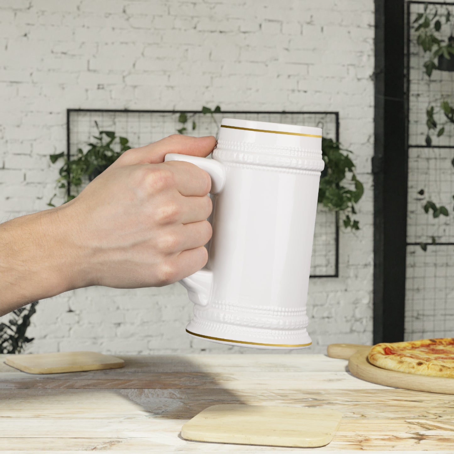 Queen Monogram Beer Stein — Crown Q Ceramic Beer Mug