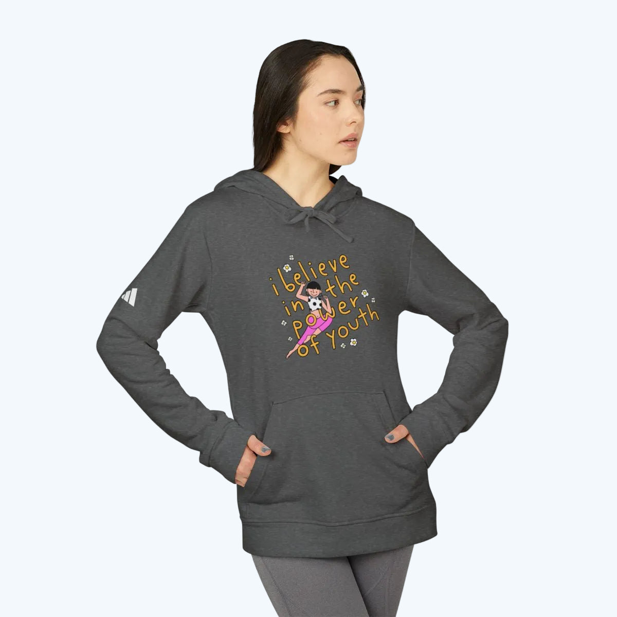 Hoodie — "I Believe in the Power of Youth" Retro Skate Graphic
