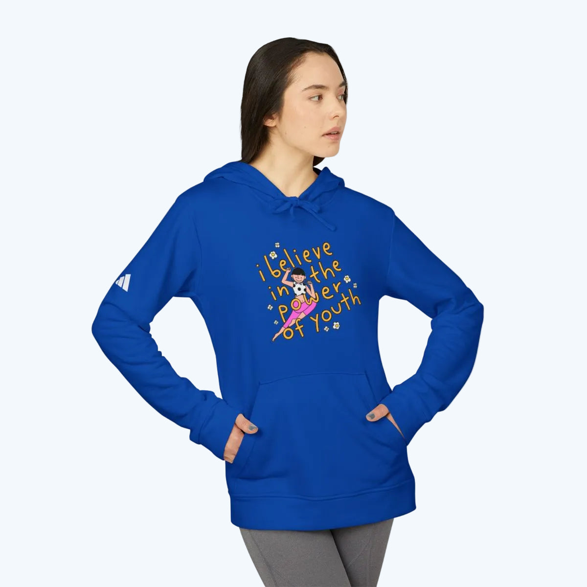 Hoodie — "I Believe in the Power of Youth" Retro Skate Graphic