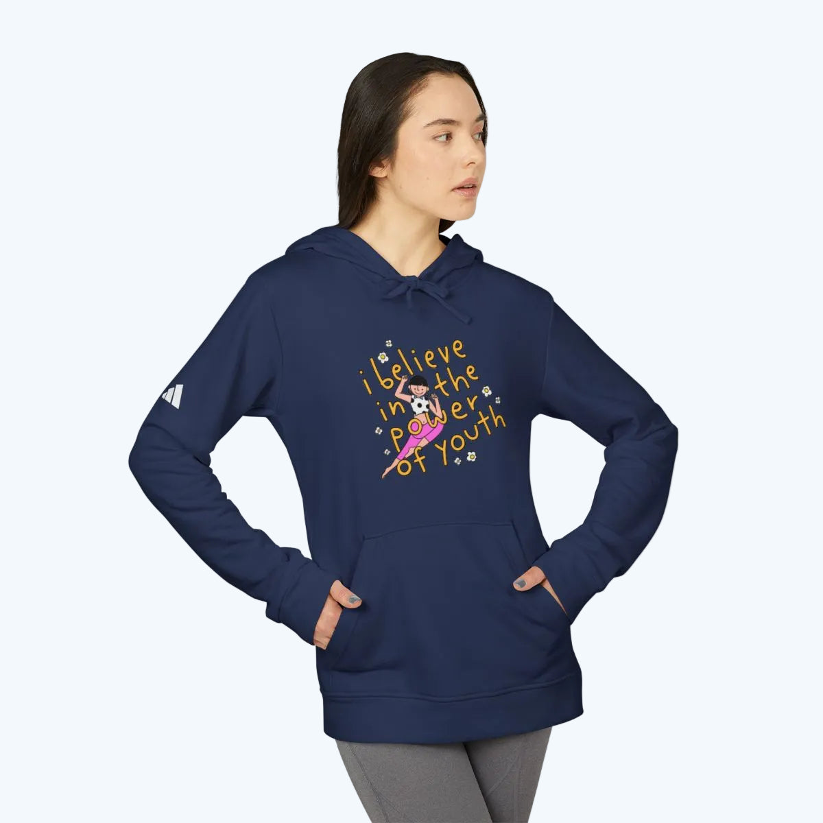 Hoodie — "I Believe in the Power of Youth" Retro Skate Graphic